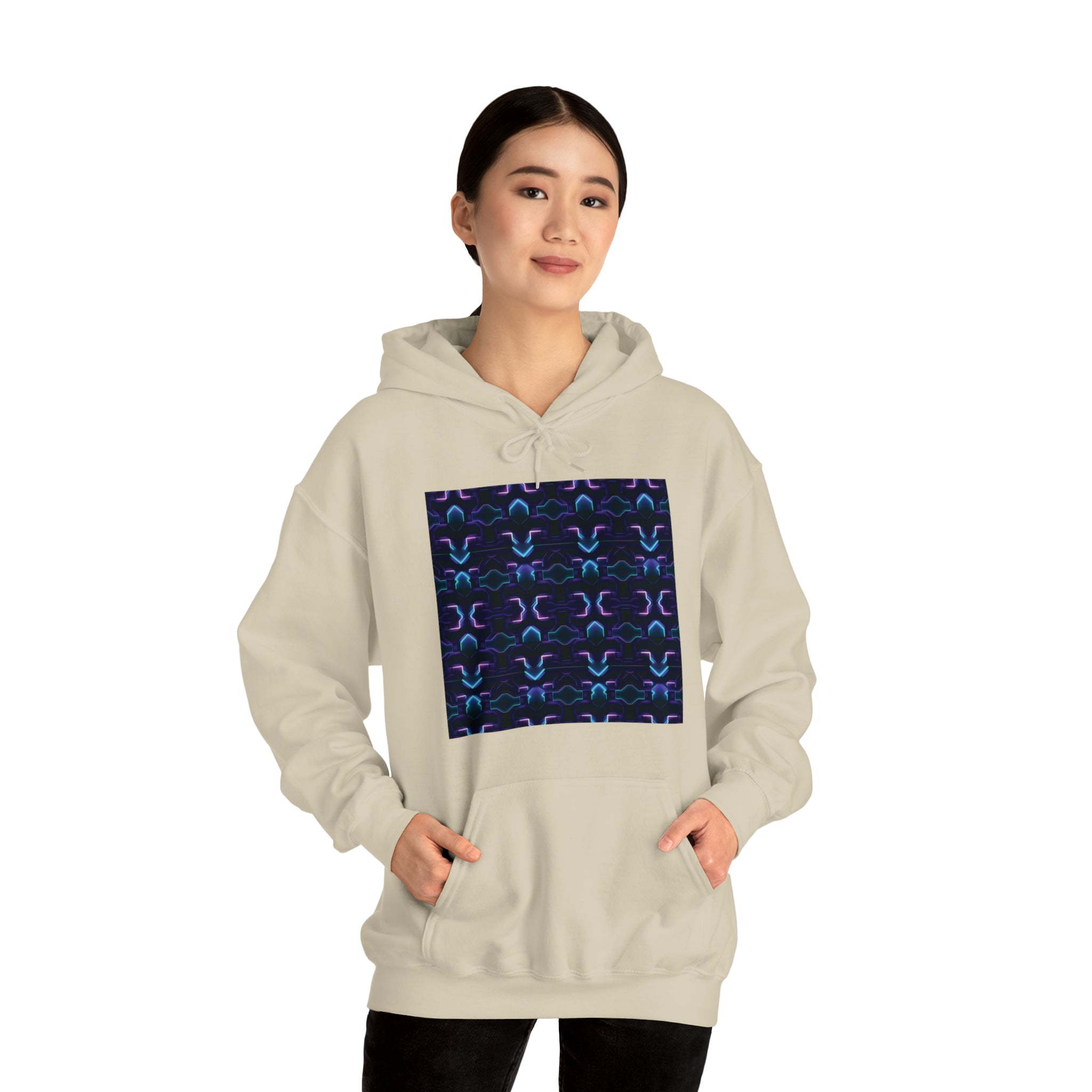 Unisex Heavy Blend™ Hooded Sweatshirt - Abstract Neon Designs 06