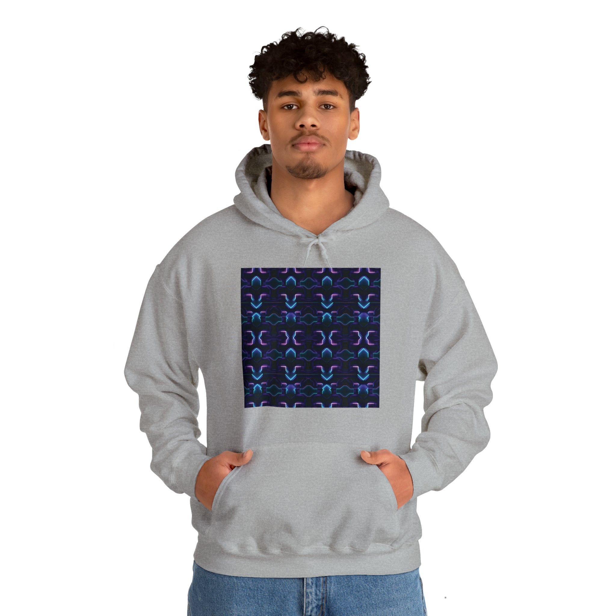 Unisex Heavy Blend™ Hooded Sweatshirt - Abstract Neon Designs 06