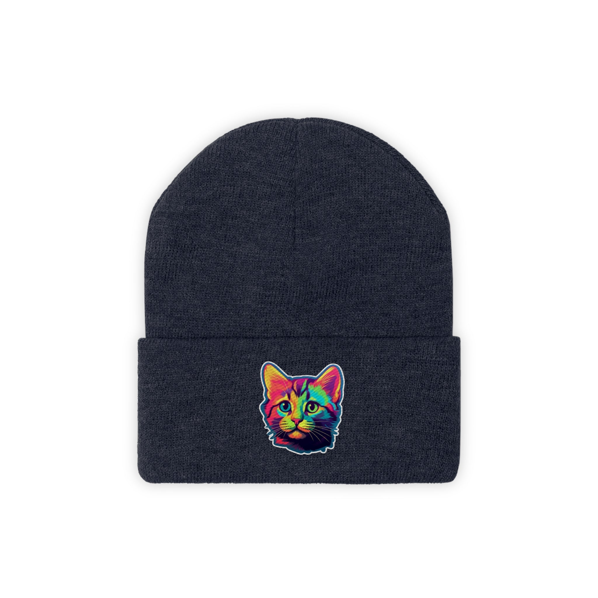 Knit Beanie - Kitten Pop Art 07