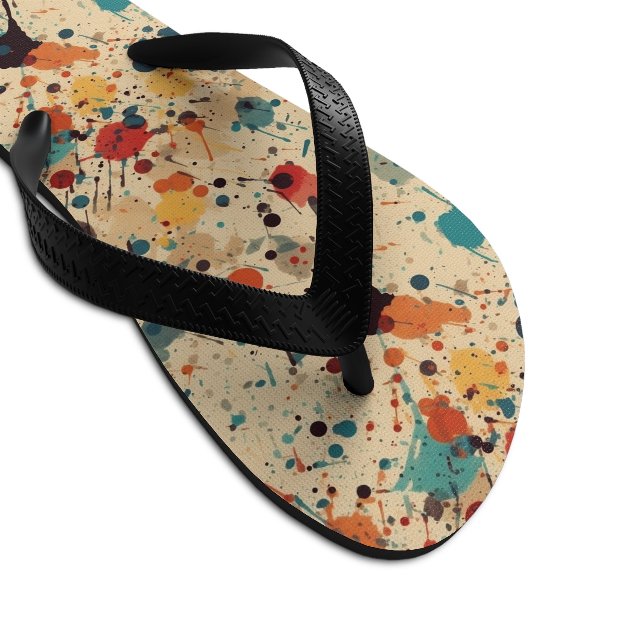 Unisex Flip-Flops (AOP) - Seamless Color Splatter Designs 09