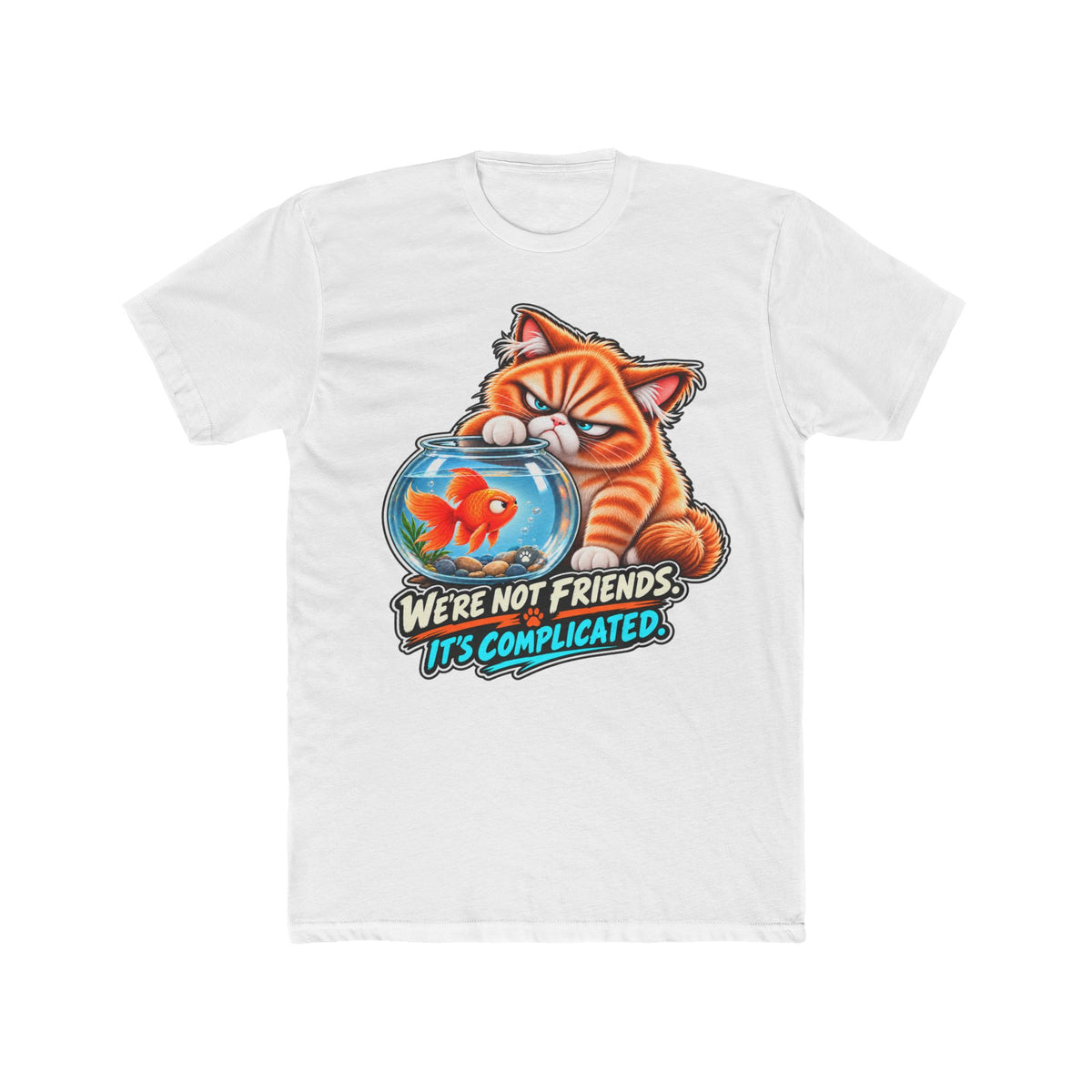 Fish Friend - Mildly Feral - Men's Cotton Crew Tee