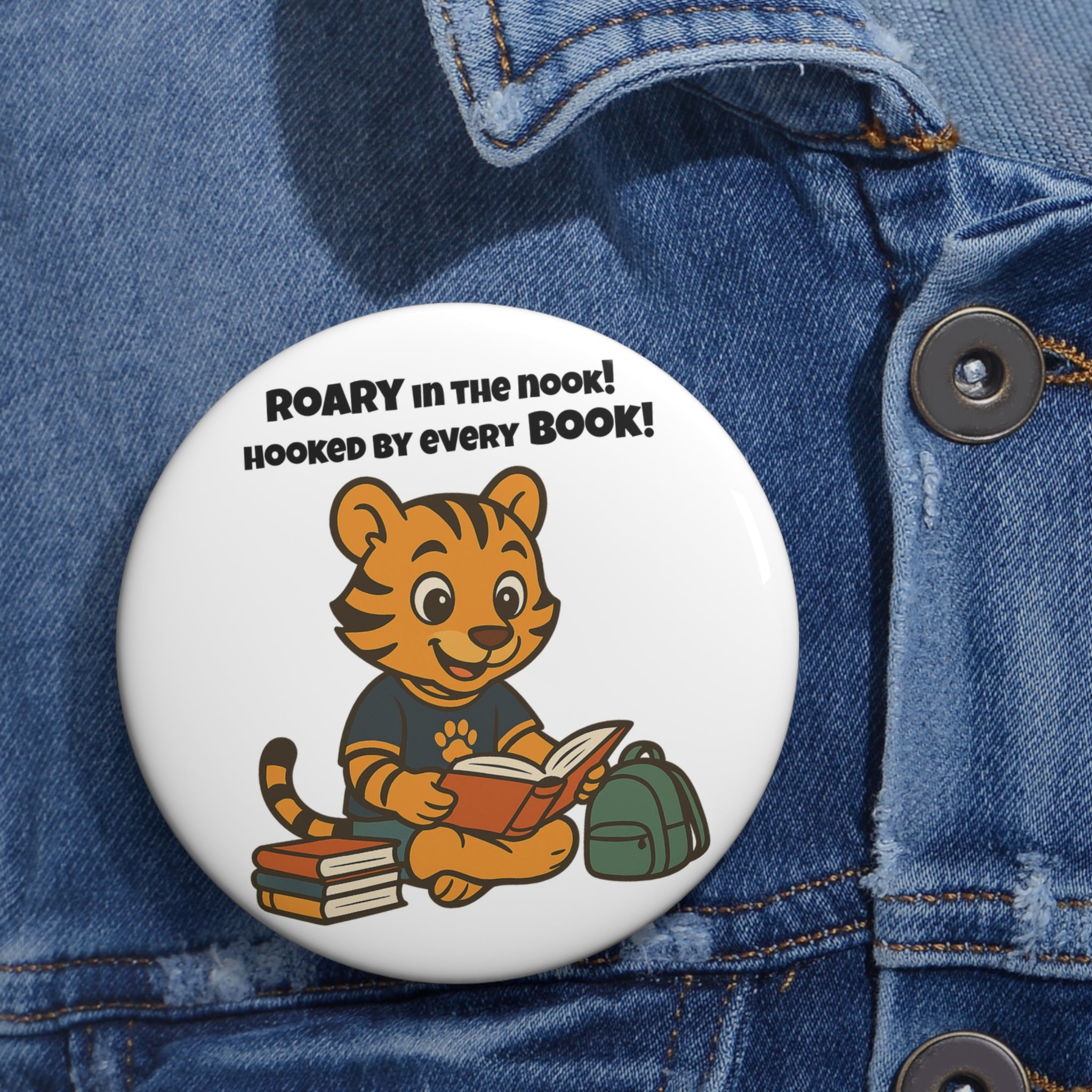 Roary Pin Buttons - Library Time
