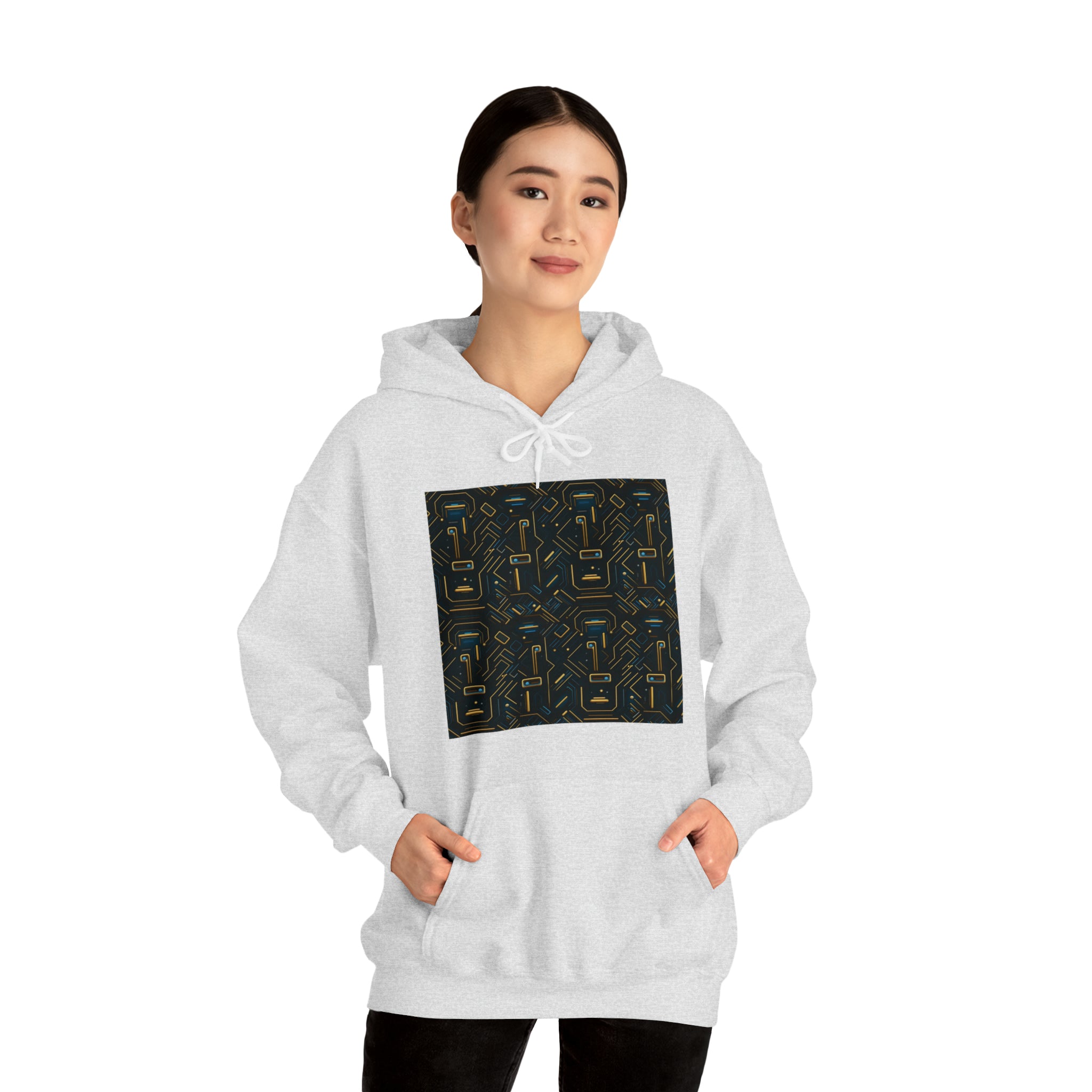 Unisex Heavy Blend™ Hooded Sweatshirt - Abstract Neon Designs 05