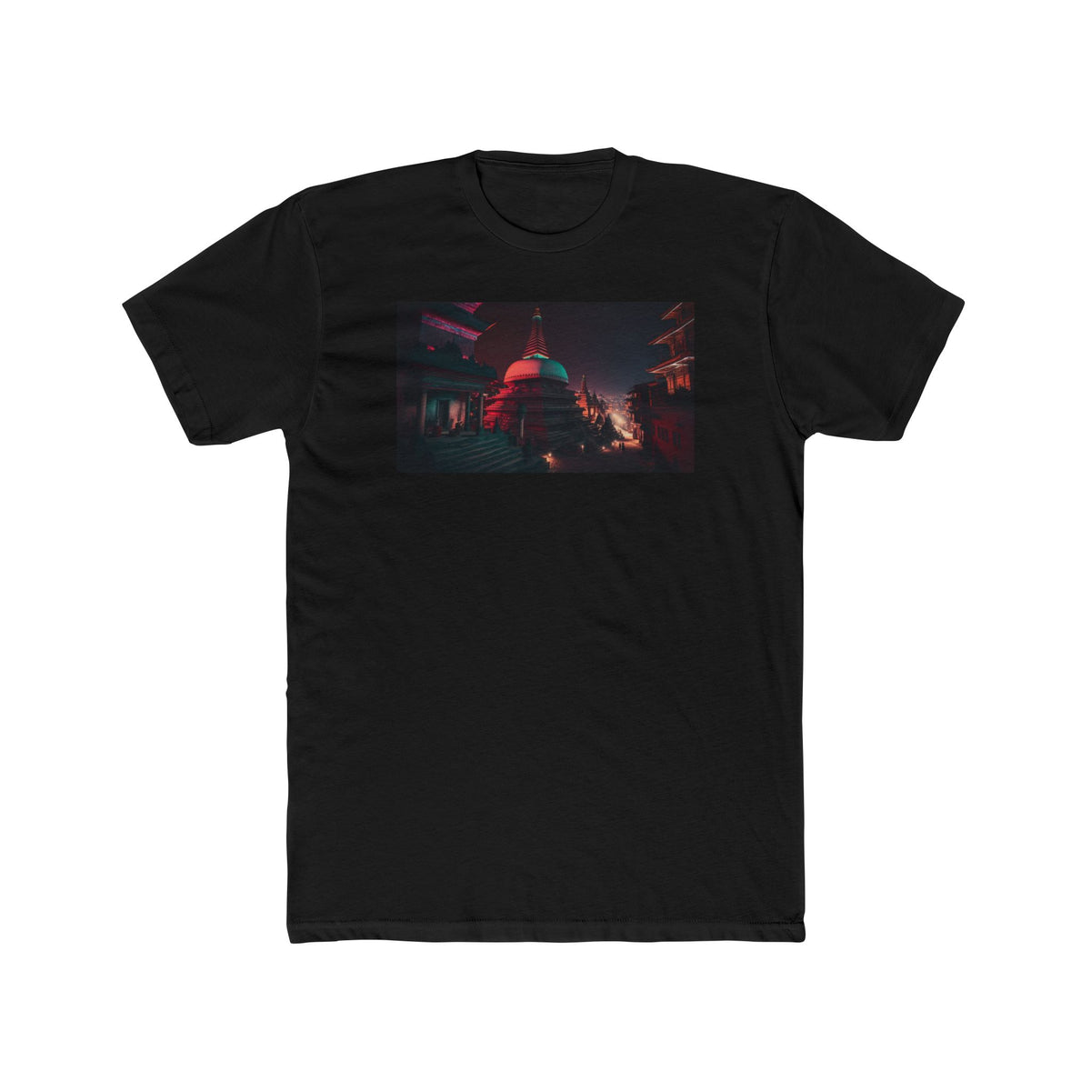 Men's Cotton Crew Tee - Elsewhere collection - Swayambhunath Temple