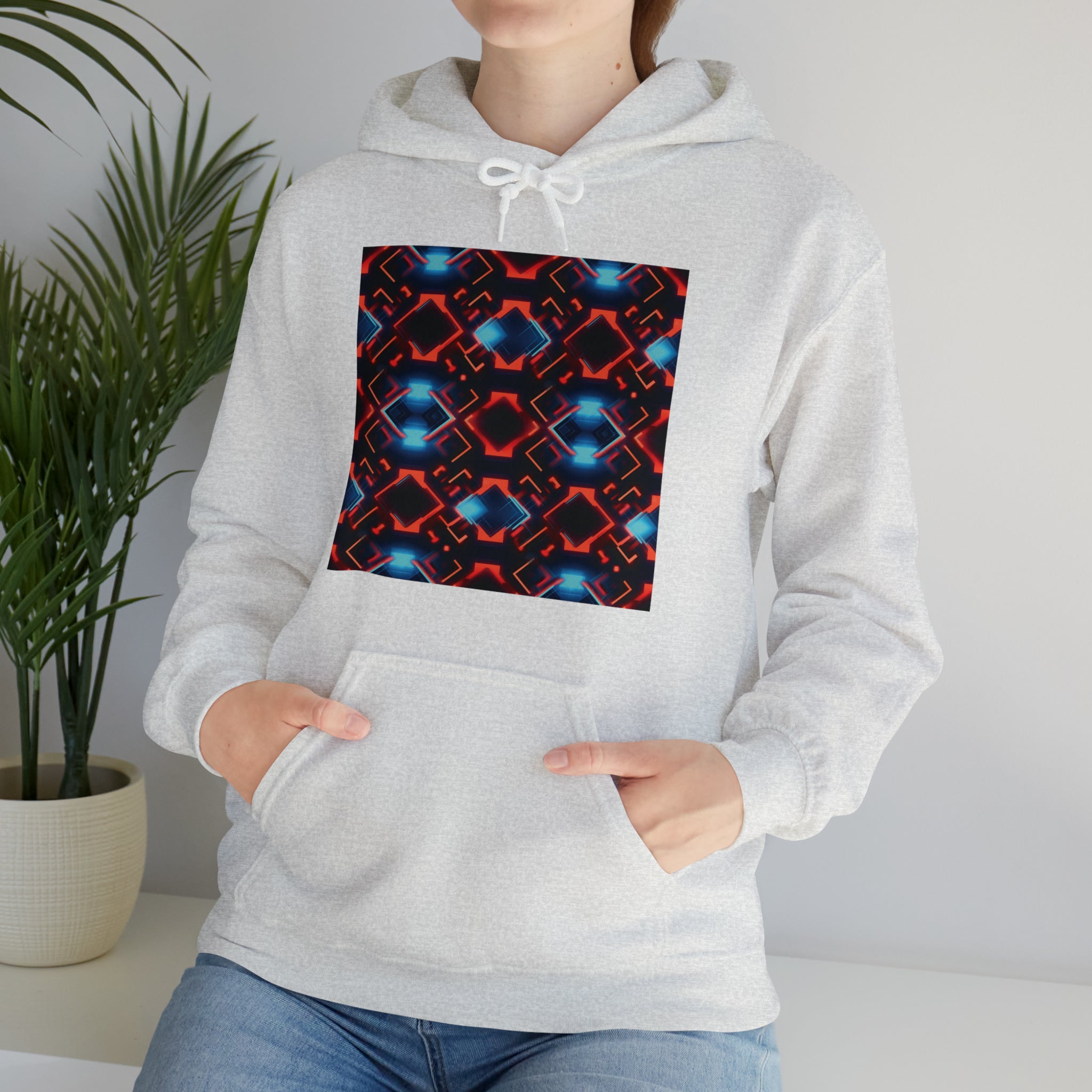 Unisex Heavy Blend™ Hooded Sweatshirt - Abstract Neon Designs 07
