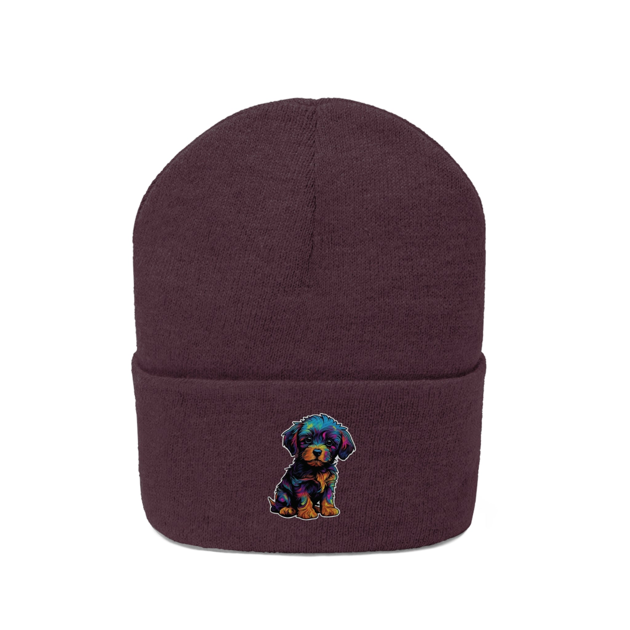 Knit Beanie - Puppy Pop Art 04