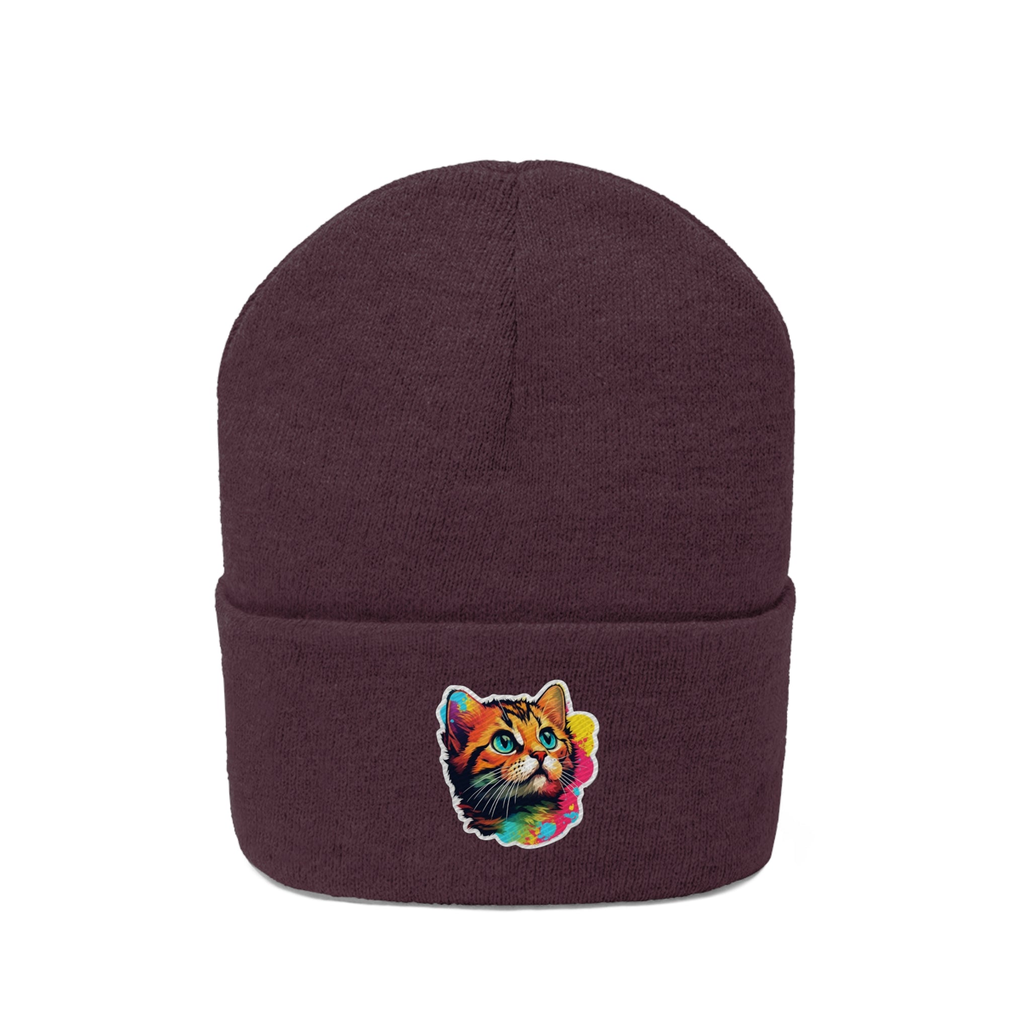 Knit Beanie - Kitten Pop Art 05