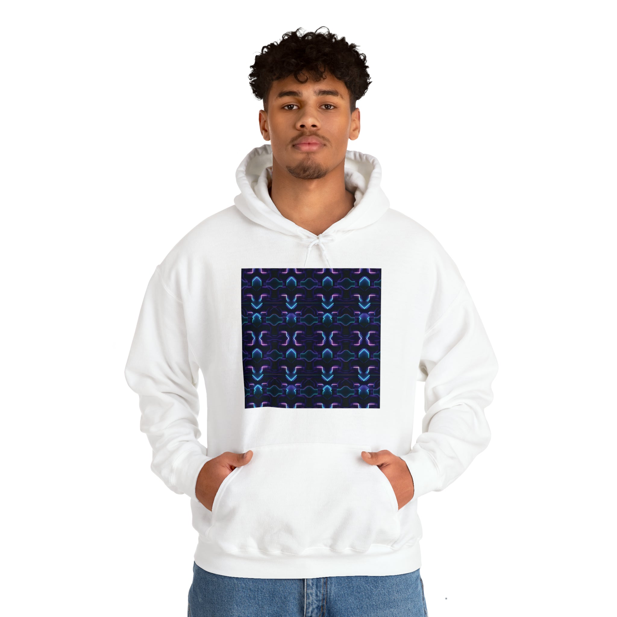 Unisex Heavy Blend™ Hooded Sweatshirt - Abstract Neon Designs 06