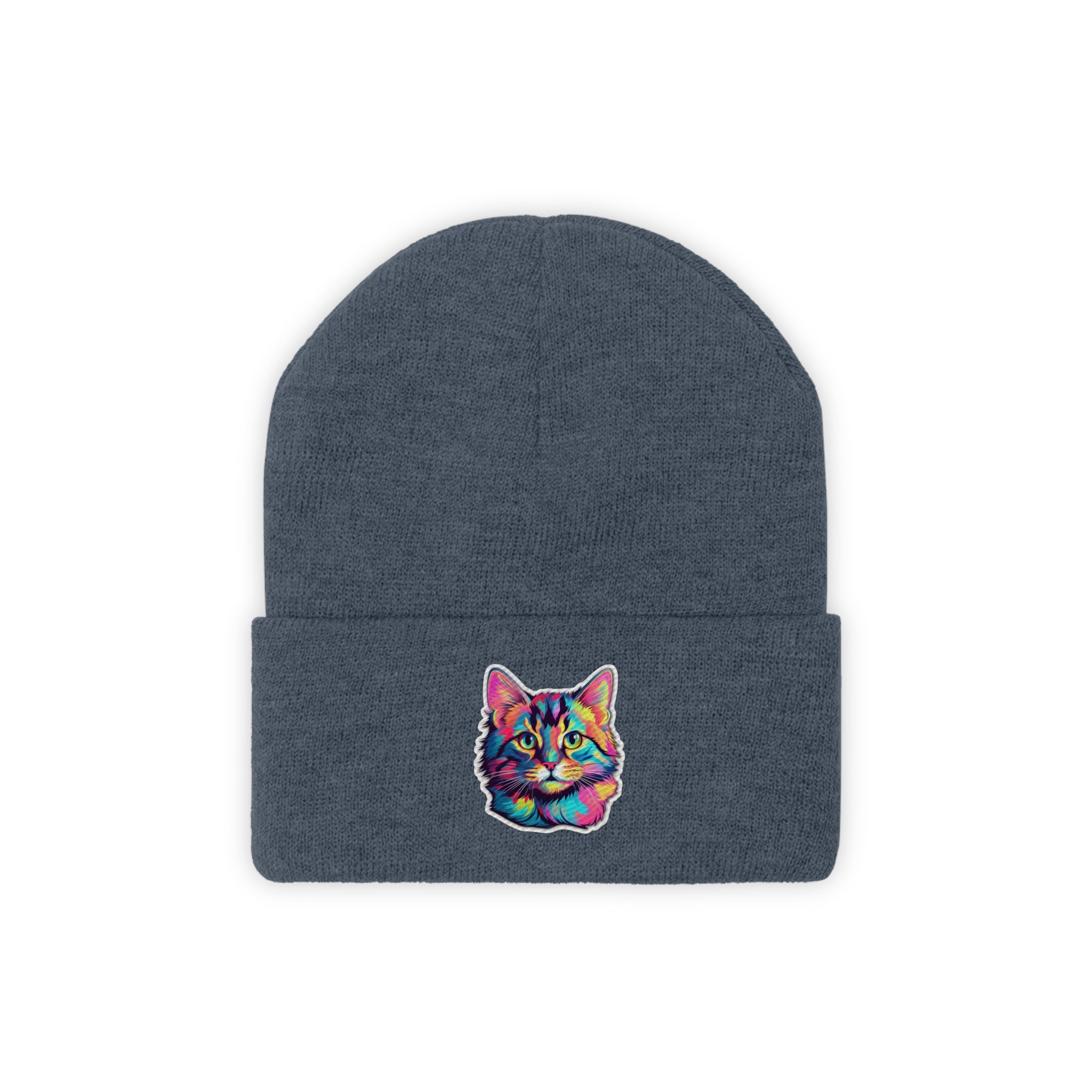 Knit Beanie - Kitten Pop Art 08