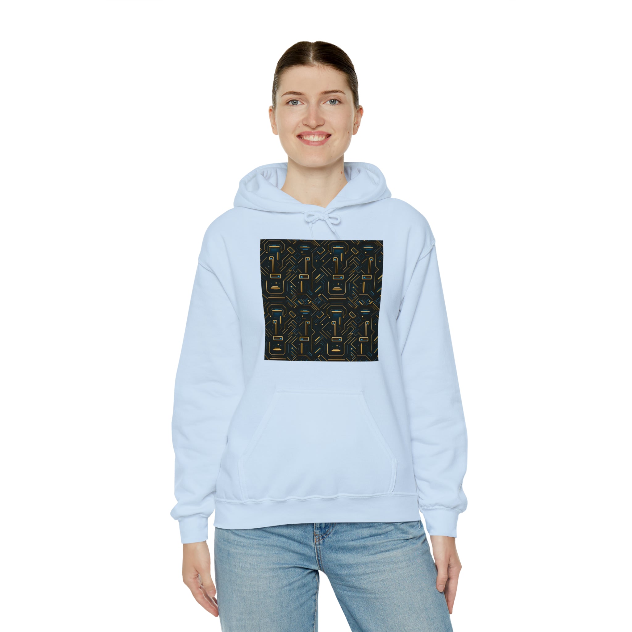 Unisex Heavy Blend™ Hooded Sweatshirt - Abstract Neon Designs 05