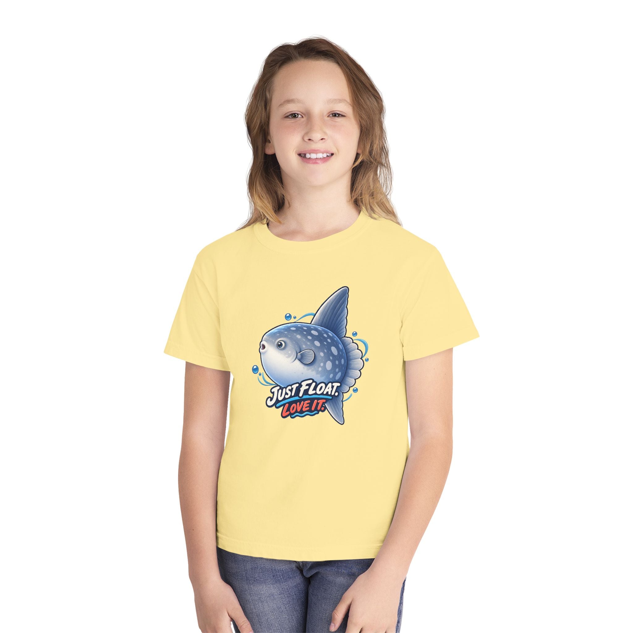 Youth Midweight Cotton Tee - Sunfish drifting