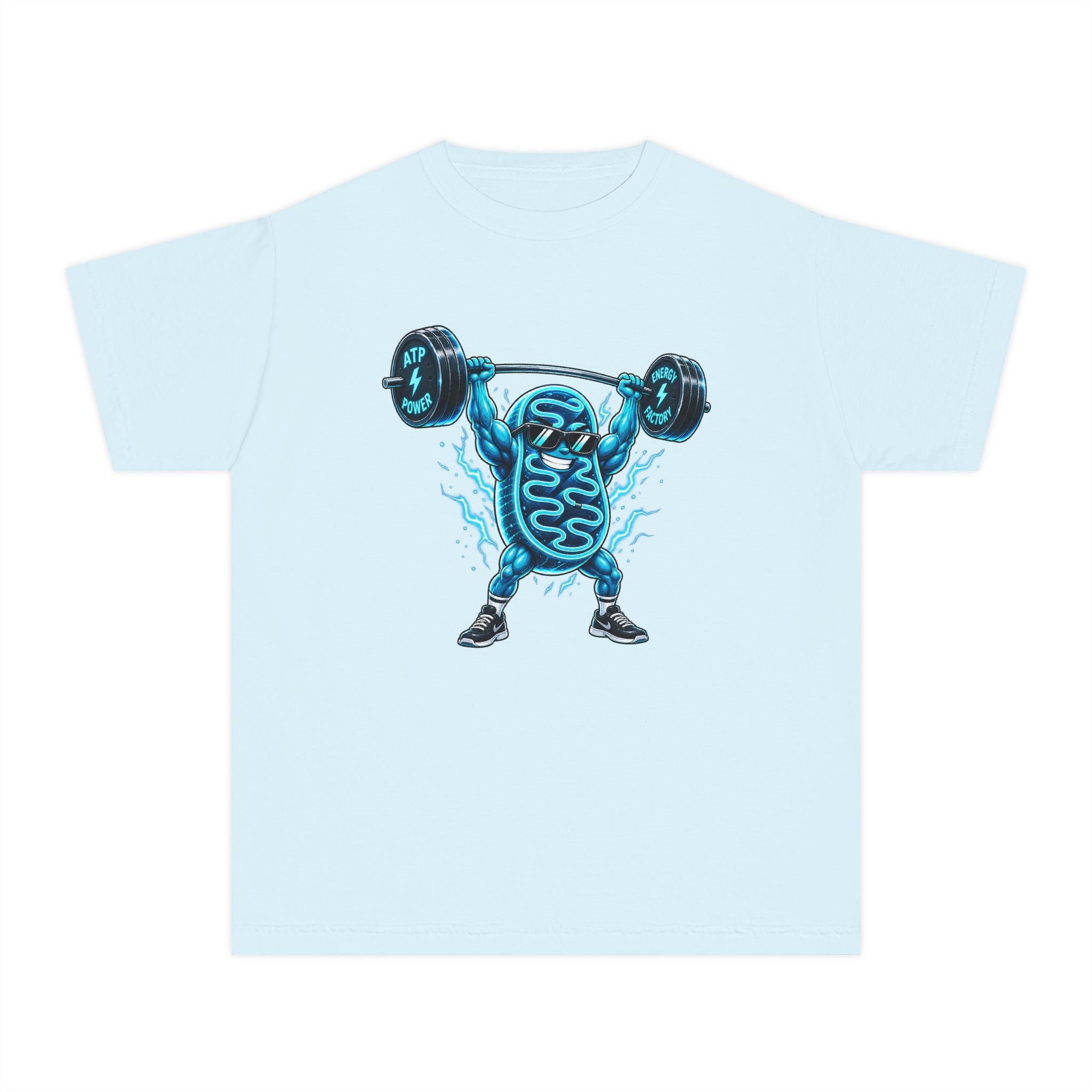 Youth Midweight Cotton Tee - Mitochondria Powerhouse