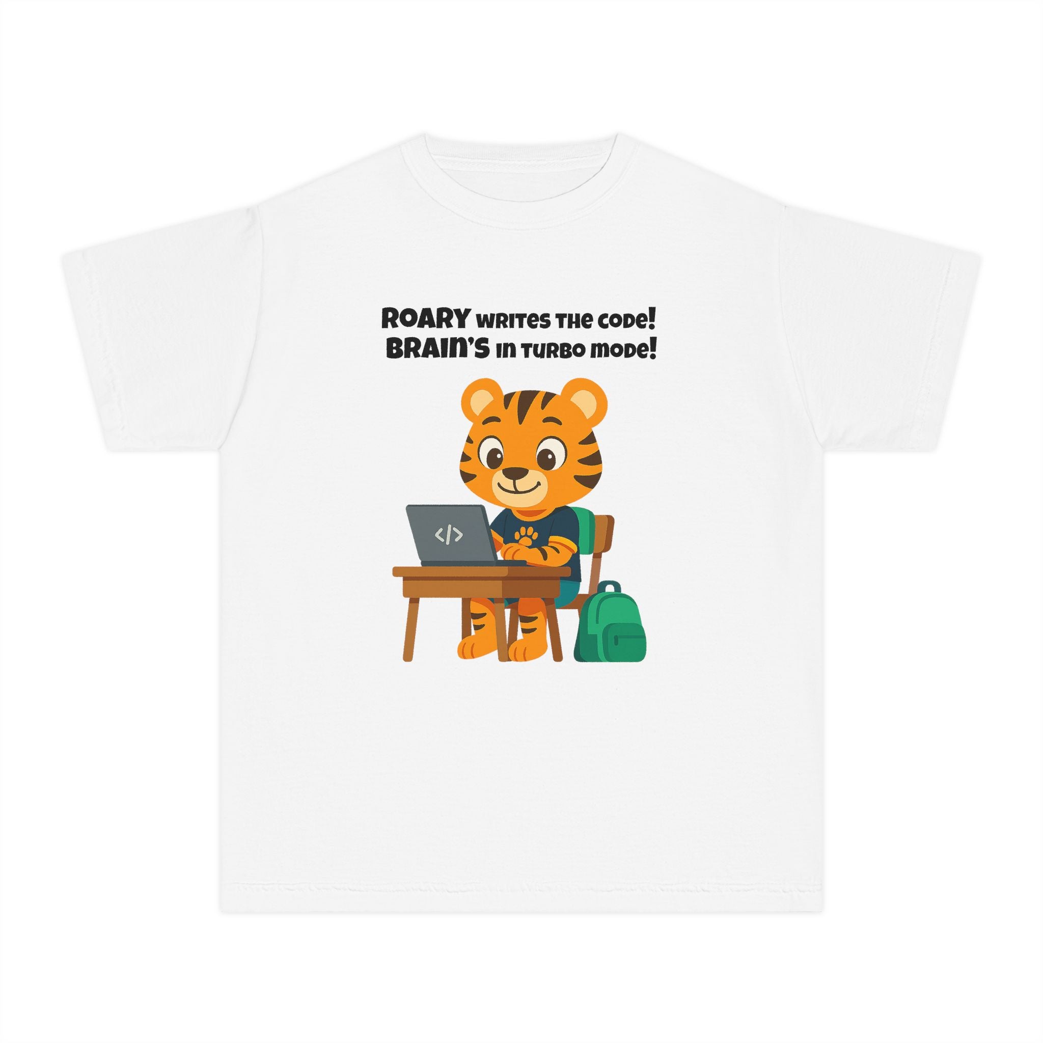 Youth Midweight Cotton Tee - Roary's Coding Time
