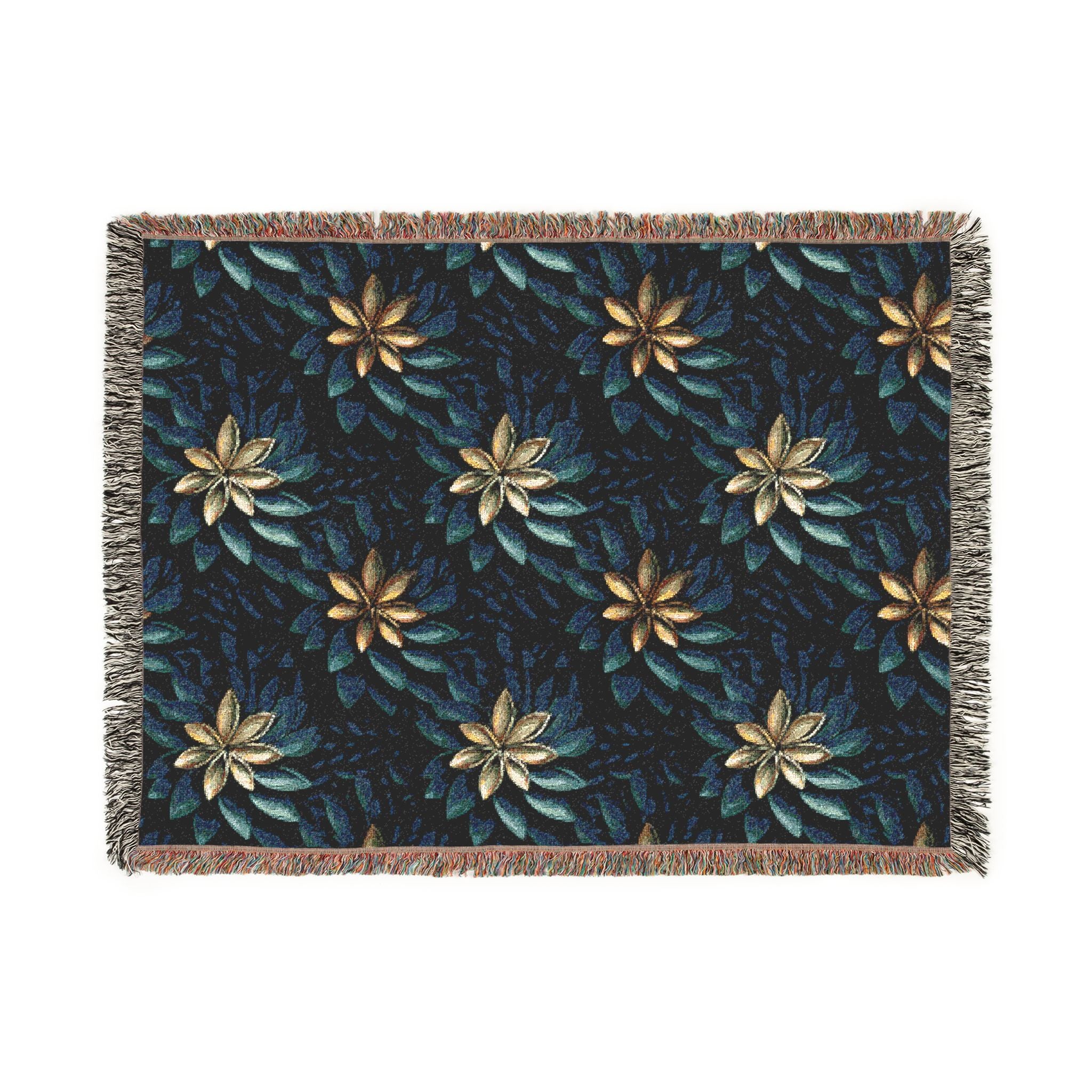 Woven Throw Blanket — Reversible Cozy Check Pattern for Living Room & Cabin - Design 03