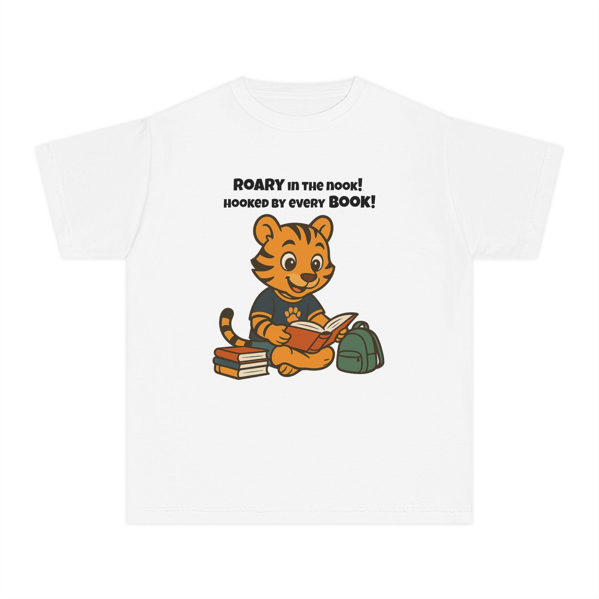 Youth Midweight Cotton Tee - Roary's Adventures in the Library