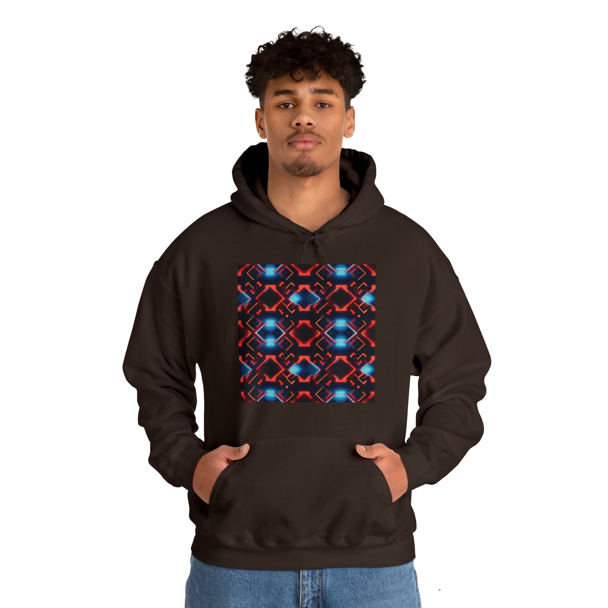 Unisex Heavy Blend™ Hooded Sweatshirt - Abstract Neon Designs 07