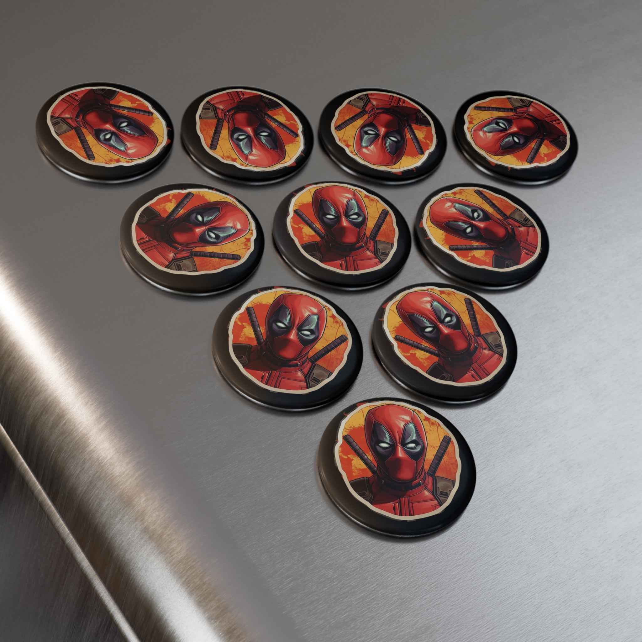 Button Magnet, Round (1 & 10 pcs) - Deadpool