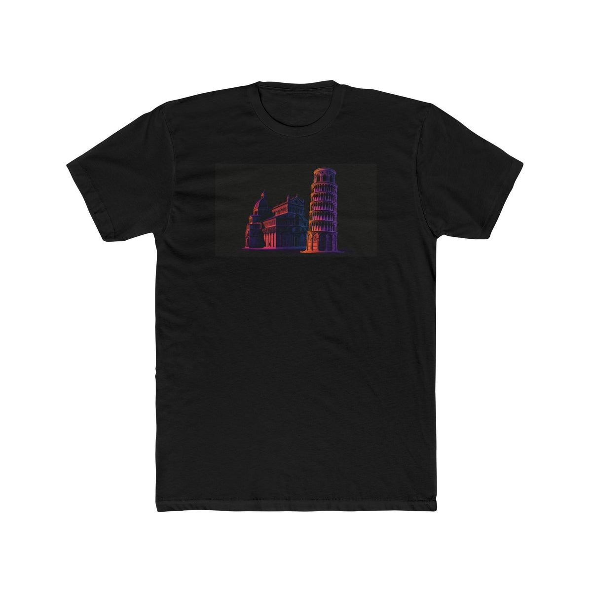 Men's Cotton Crew Tee - Elsewhere collection - Leaning Tower of Pisa