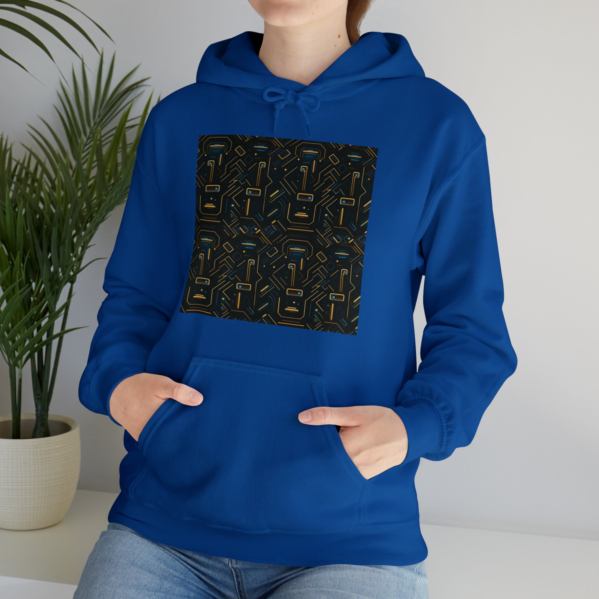 Unisex Heavy Blend™ Hooded Sweatshirt - Abstract Neon Designs 05