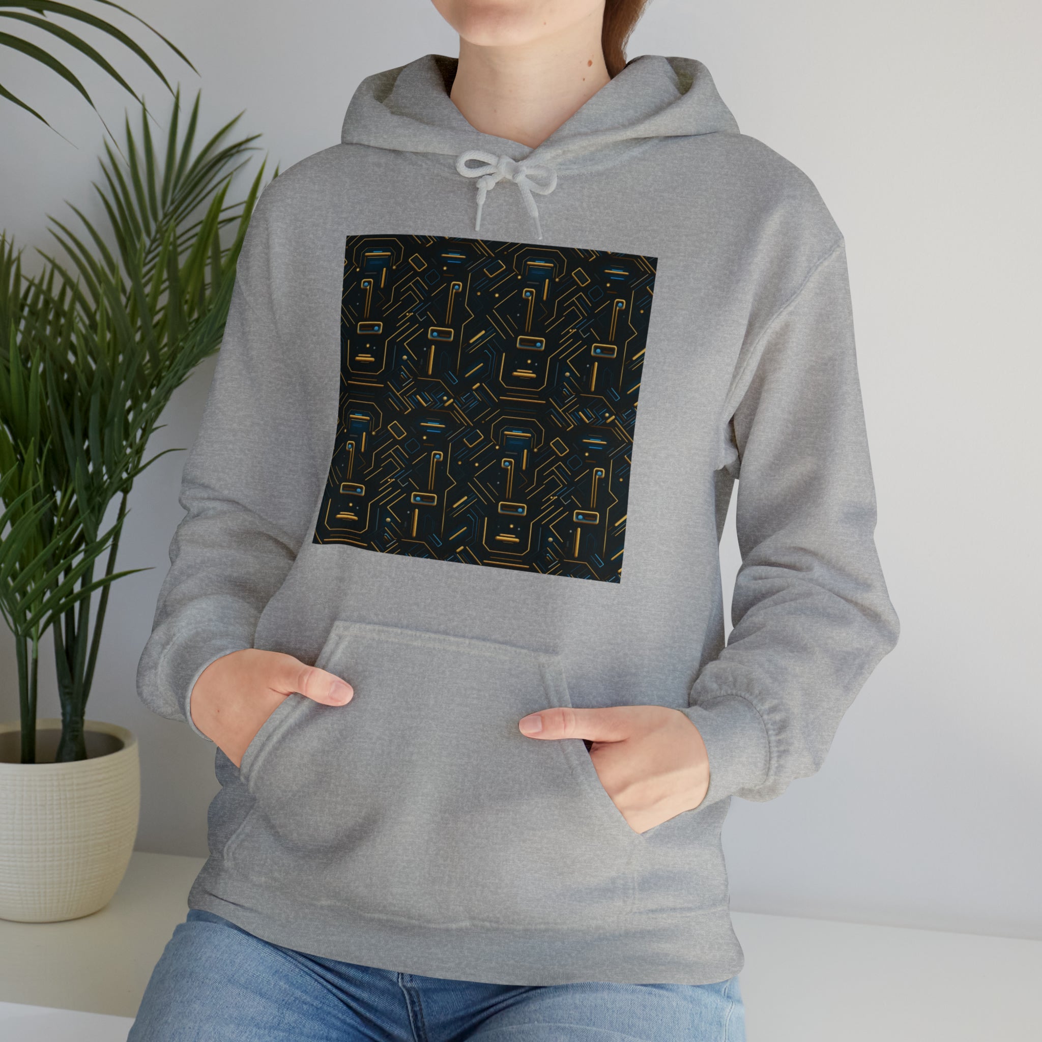 Unisex Heavy Blend™ Hooded Sweatshirt - Abstract Neon Designs 05