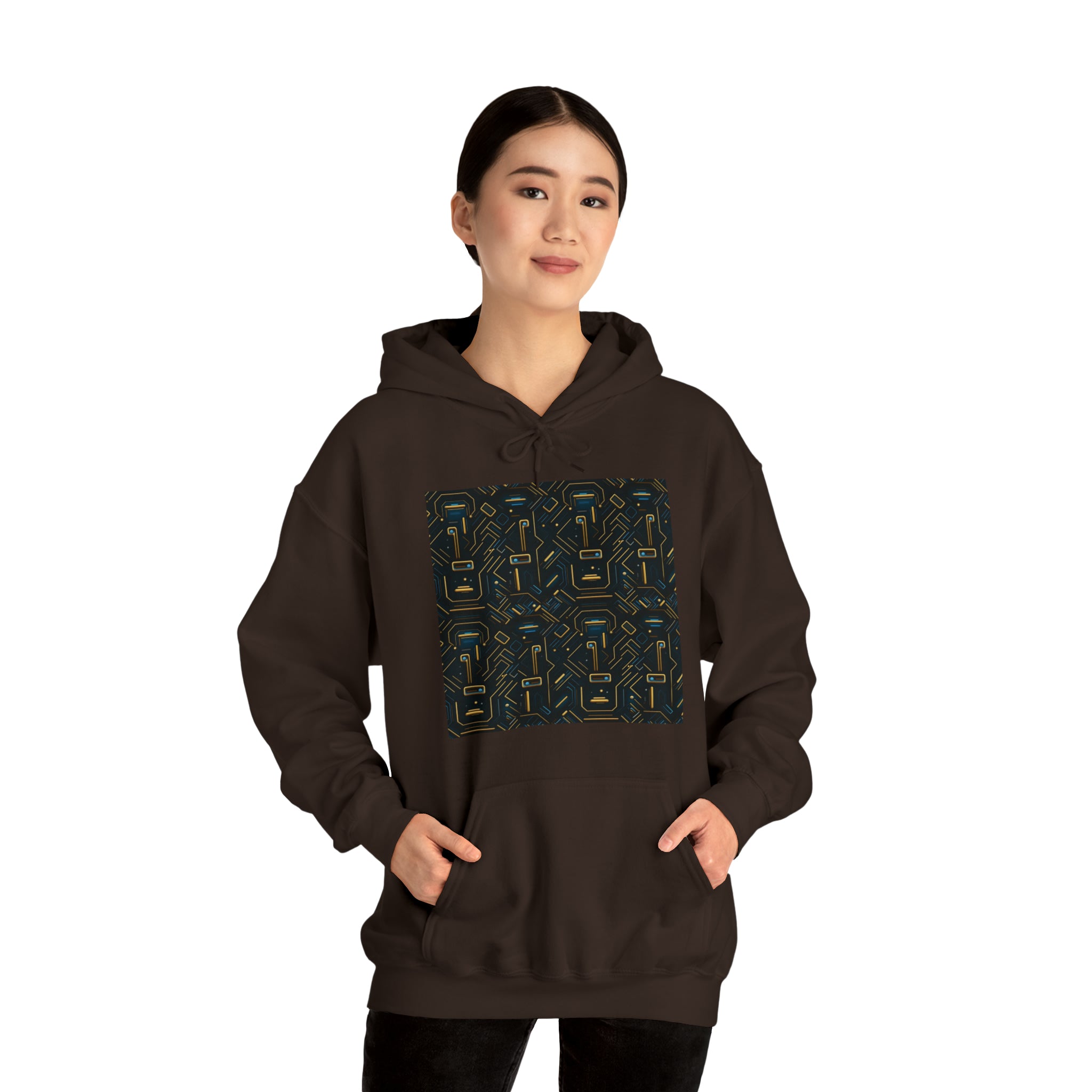 Unisex Heavy Blend™ Hooded Sweatshirt - Abstract Neon Designs 05