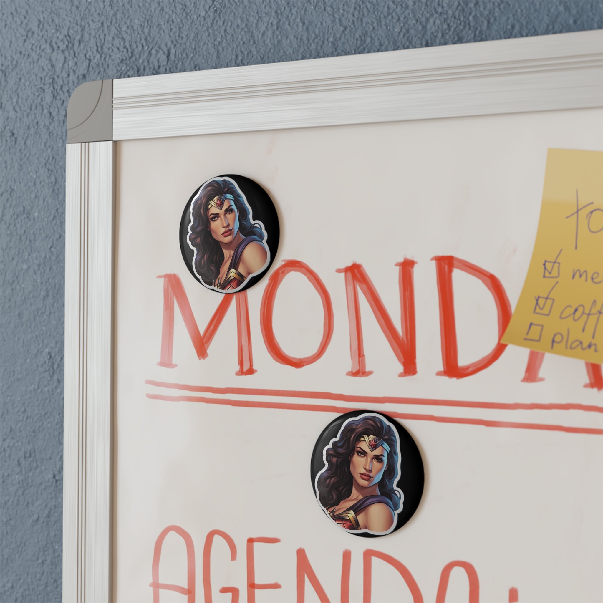 Button Magnet, Round (1 & 10 pcs) - Wonder Woman