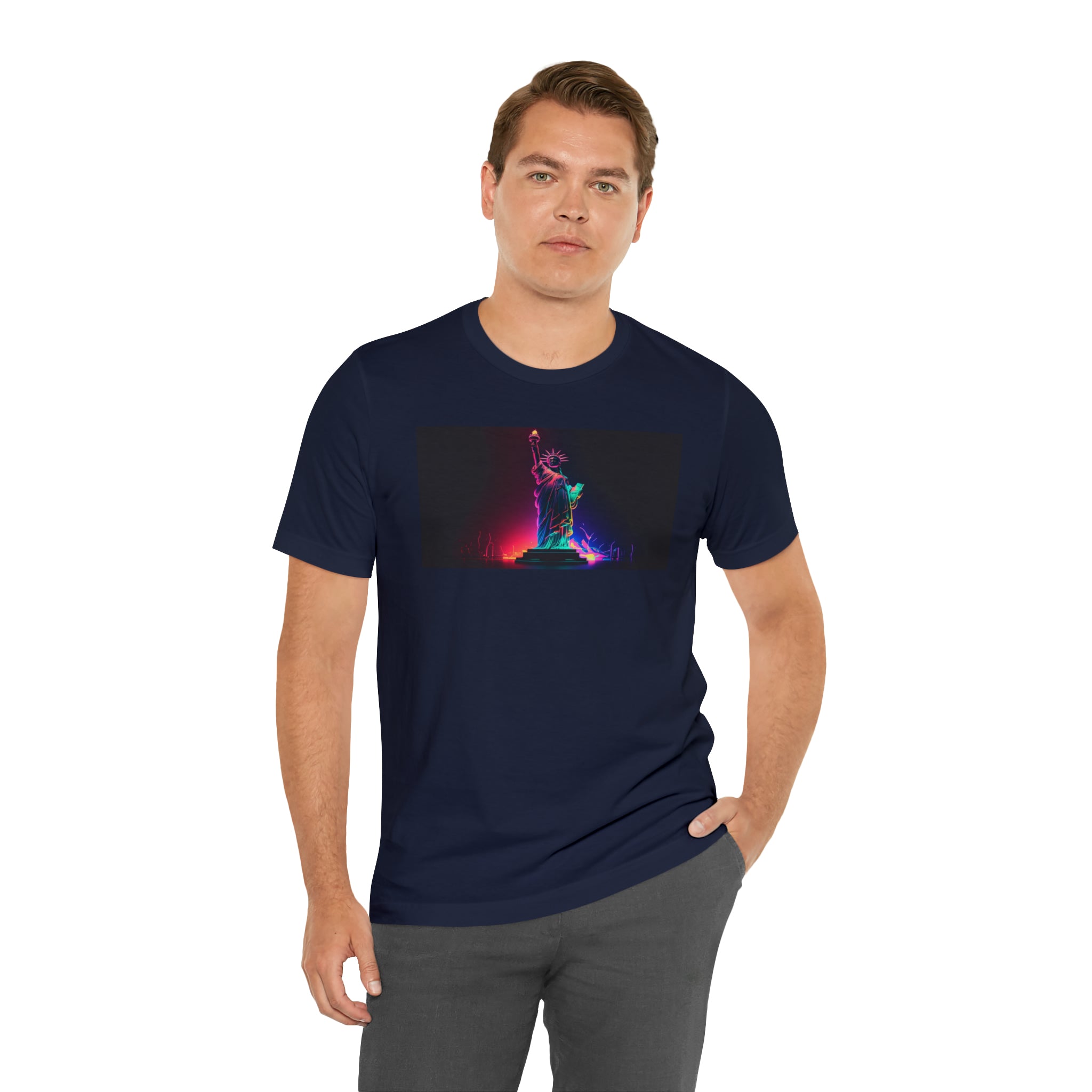 Unisex Jersey Short Sleeve Tee - Statue of Liberty, New York, USA