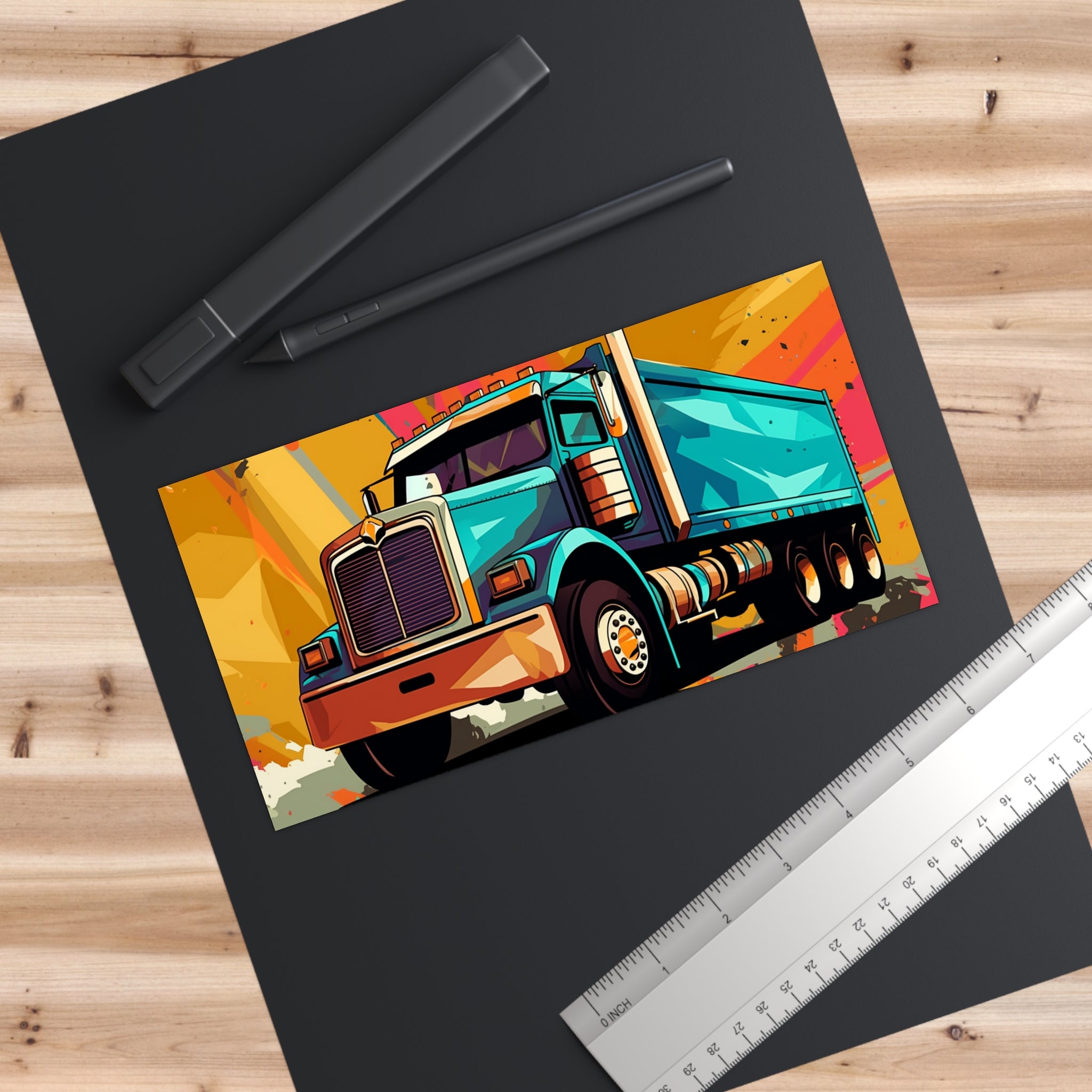 Bumper Stickers - Pop Art Designs, Big Rig Truck