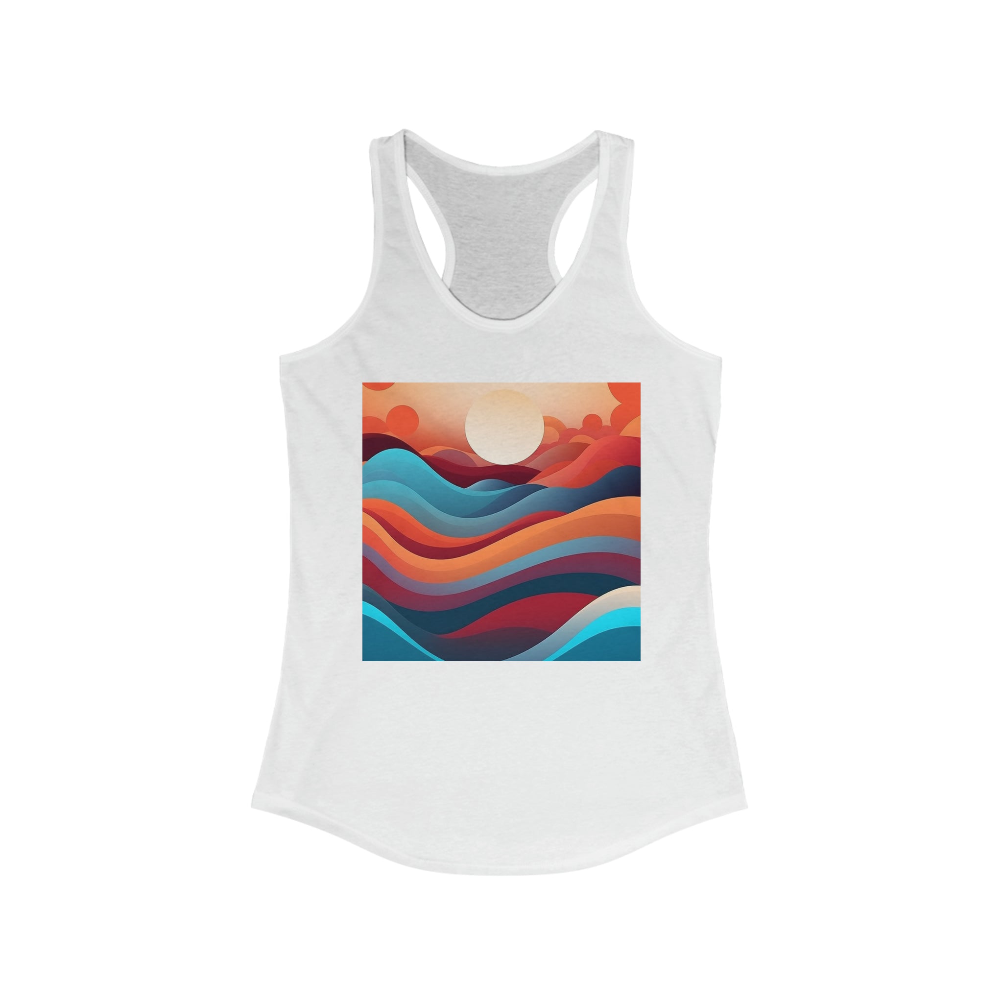 Women's Ideal Racerback Tank - Vector Art Design 08