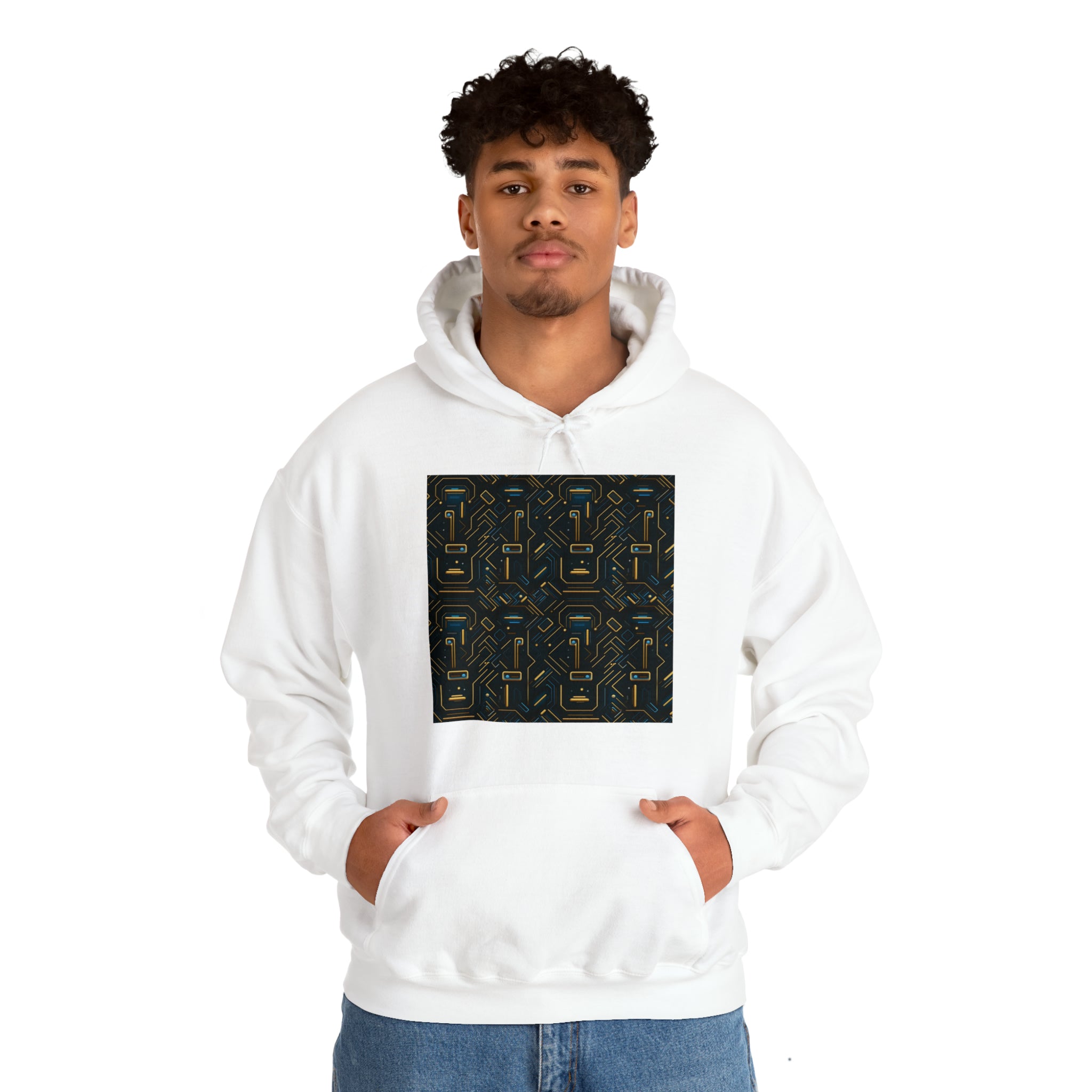 Unisex Heavy Blend™ Hooded Sweatshirt - Abstract Neon Designs 05