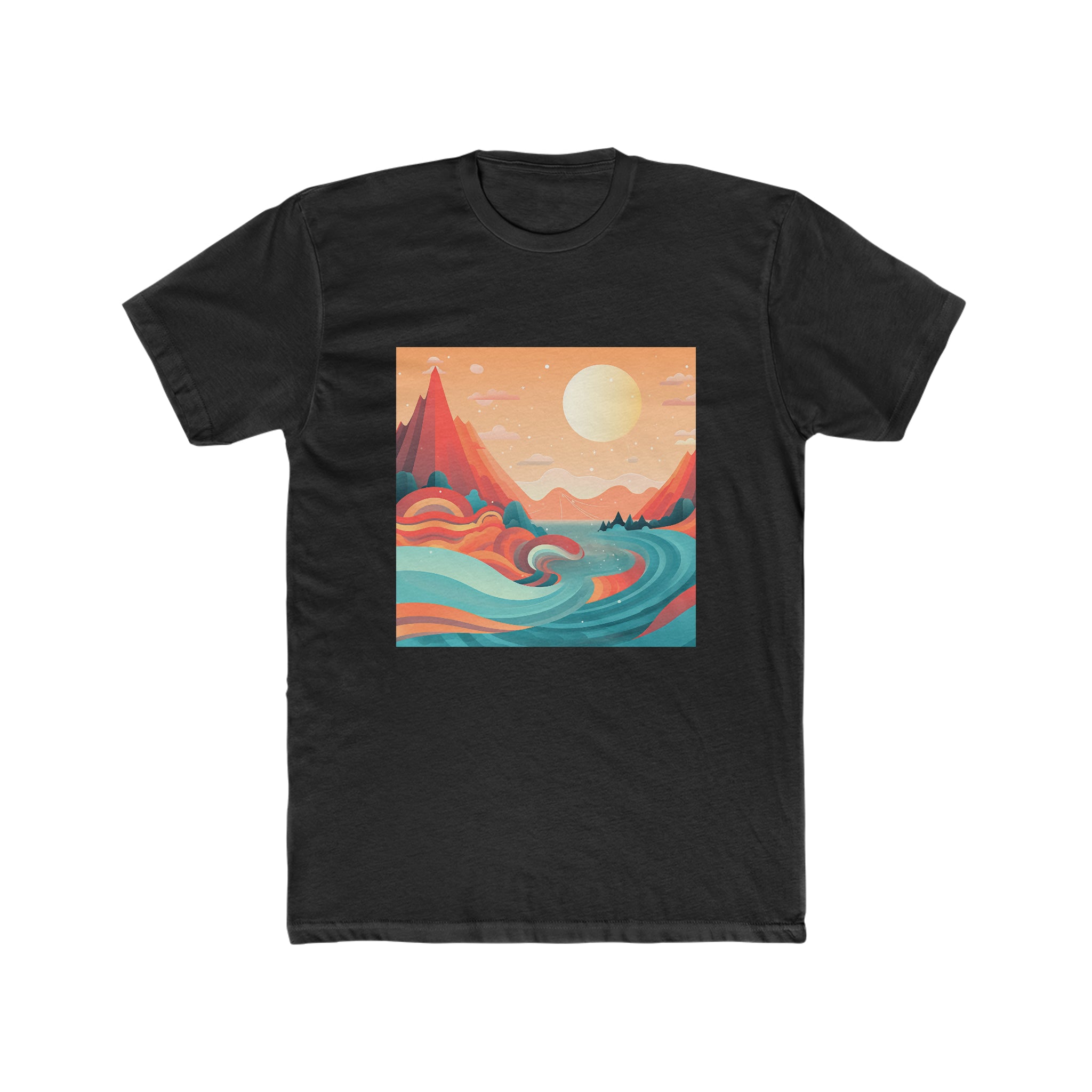Men's Cotton Crew Tee - Vector Art Design 01