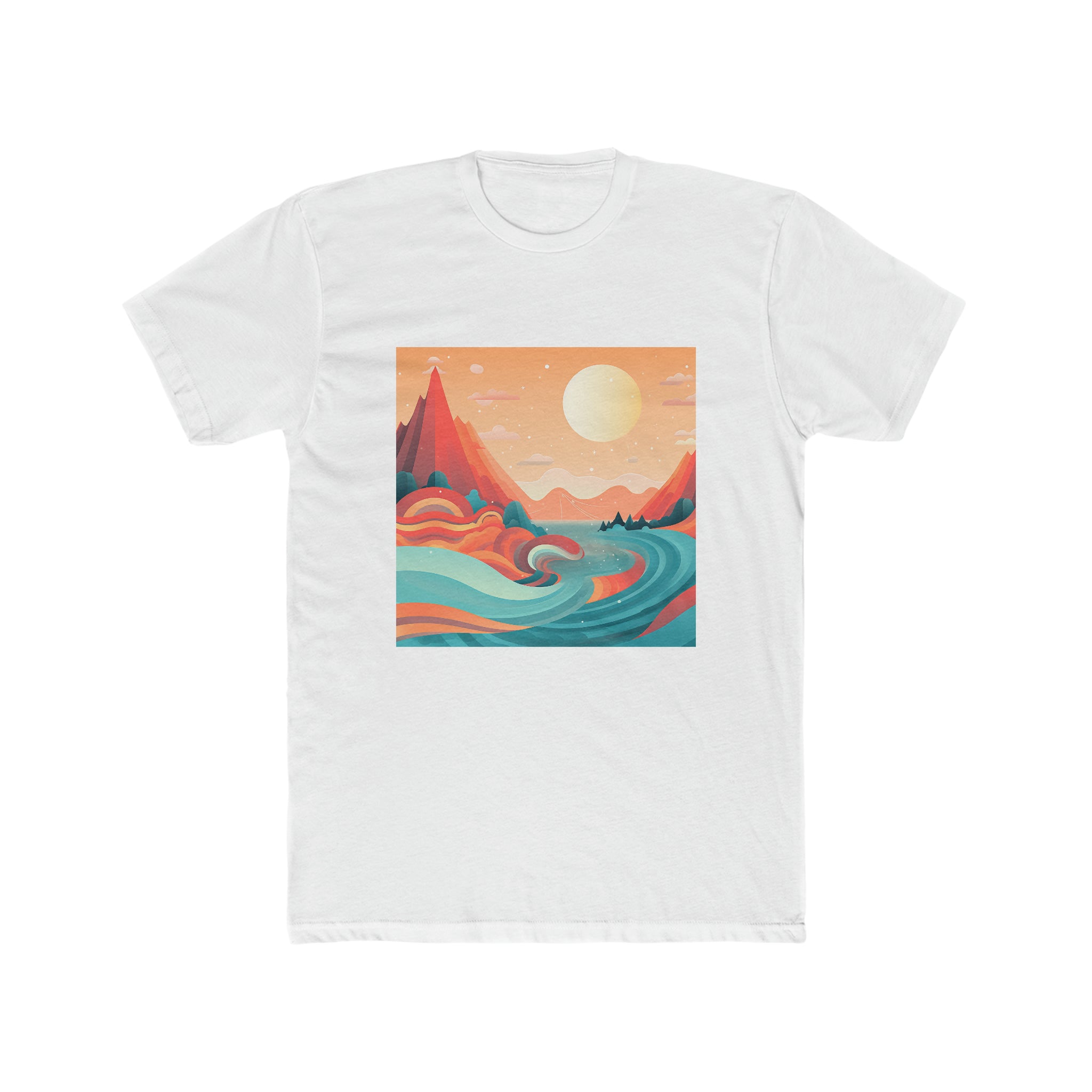 Men's Cotton Crew Tee - Vector Art Design 01