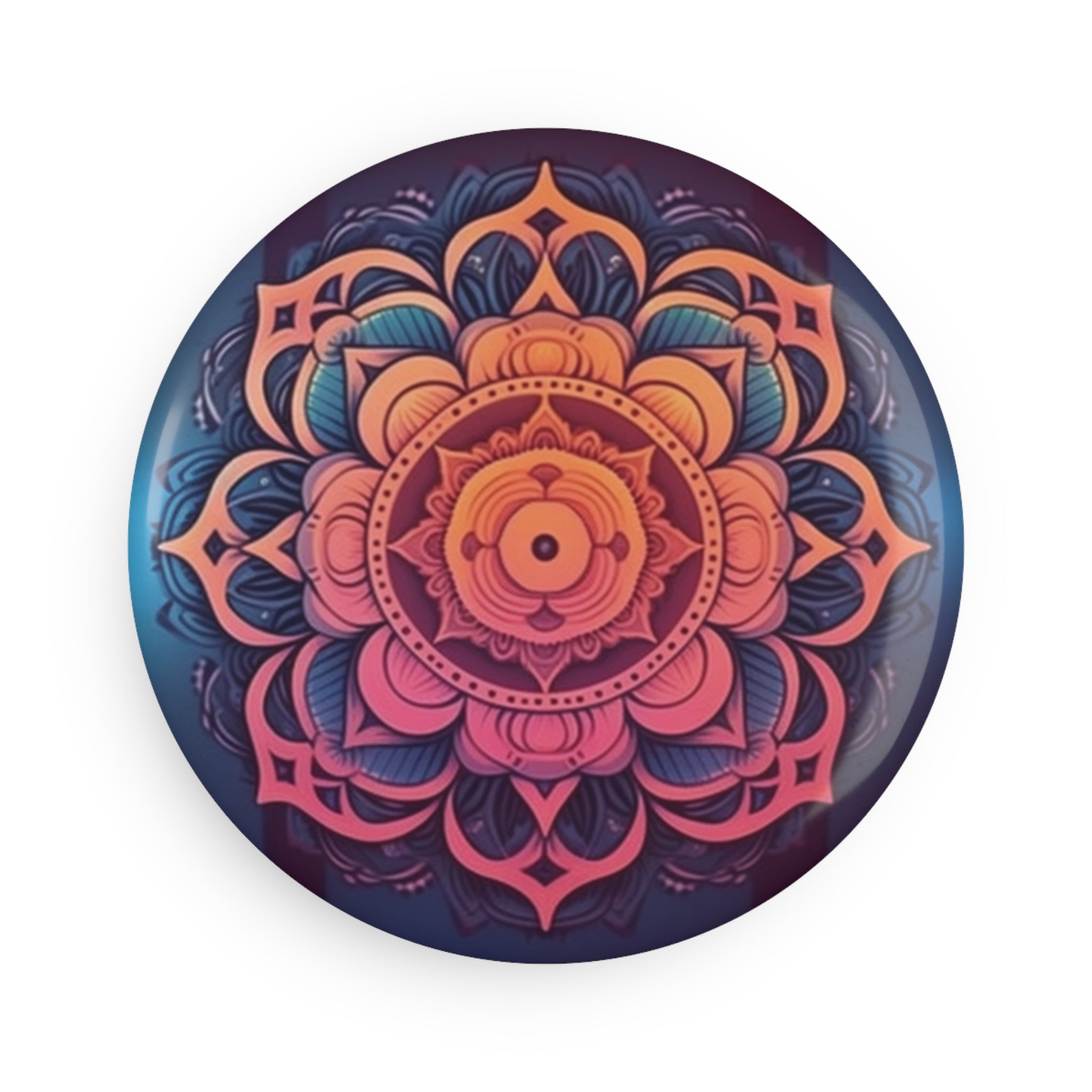 Button Magnet, Round (1 & 10 pcs) - Mandalas 17
