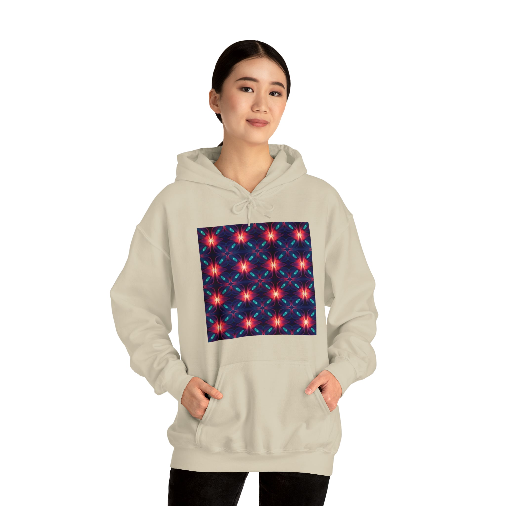 Unisex Heavy Blend™ Hooded Sweatshirt - Abstract Neon Designs 04