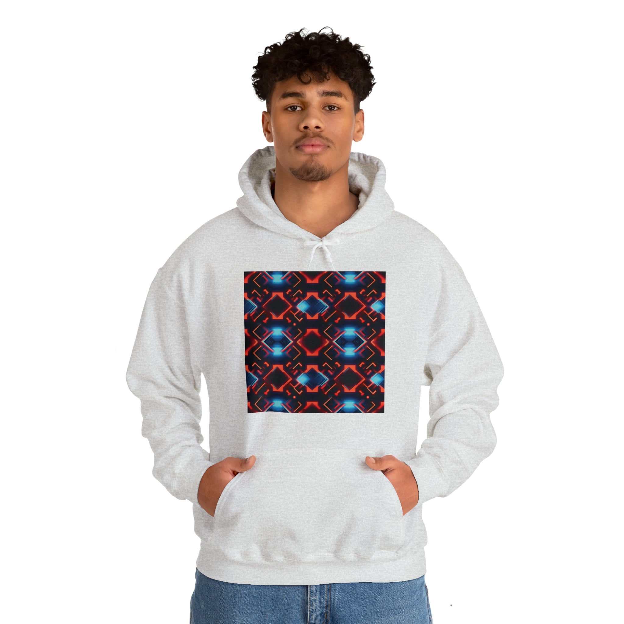 Unisex Heavy Blend™ Hooded Sweatshirt - Abstract Neon Designs 07