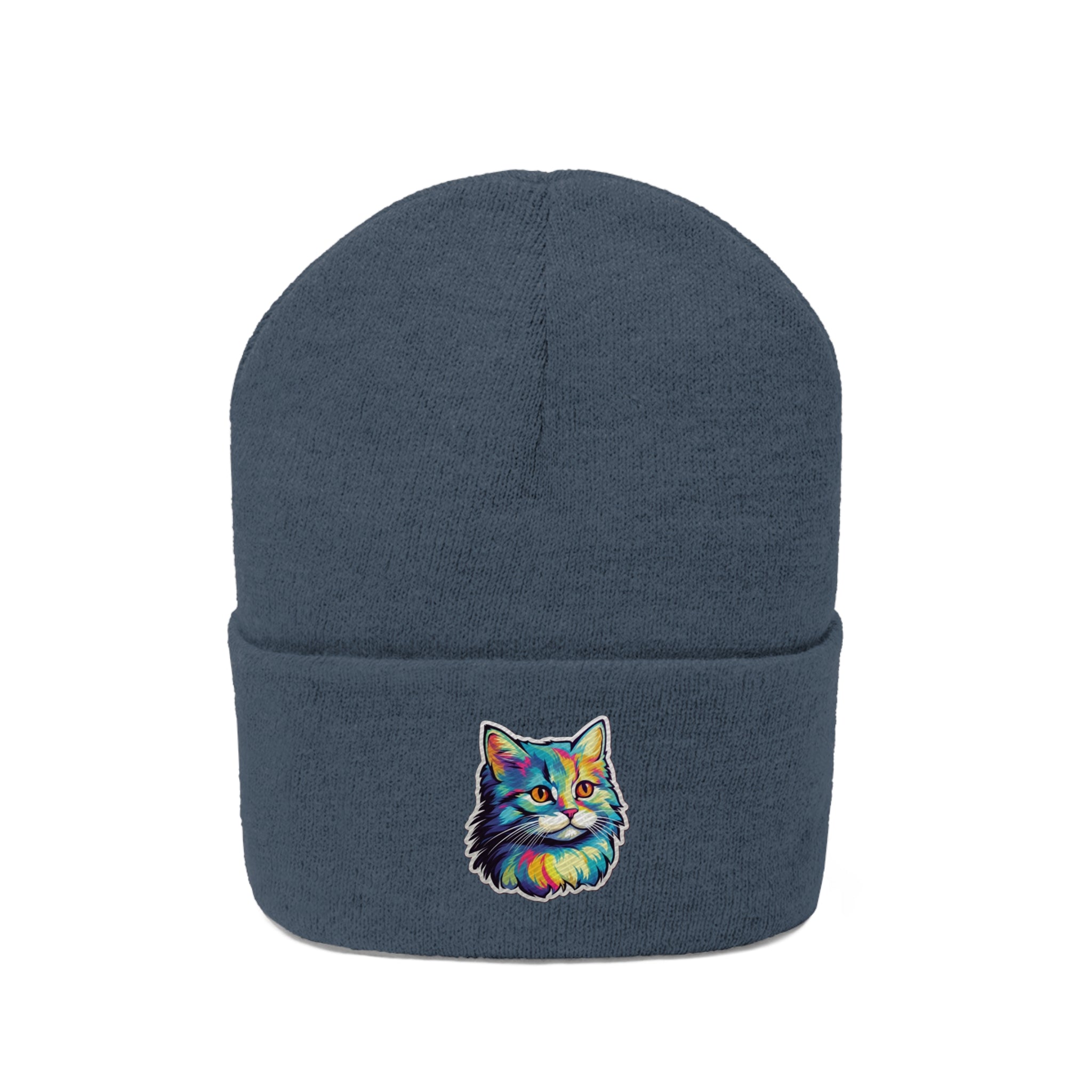 Knit Beanie - Kitten Pop Art 01