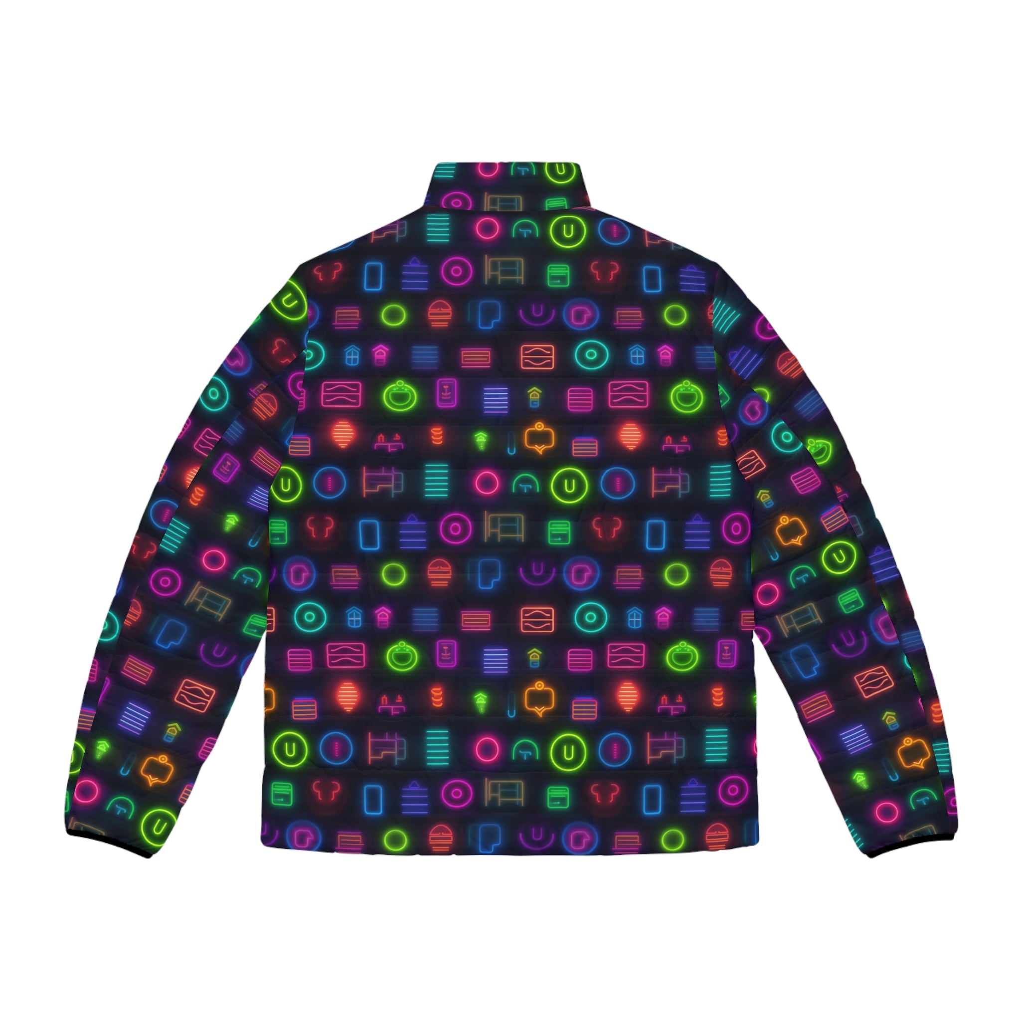 Men's Puffer Jacket (AOP) - Abstract Designs 06