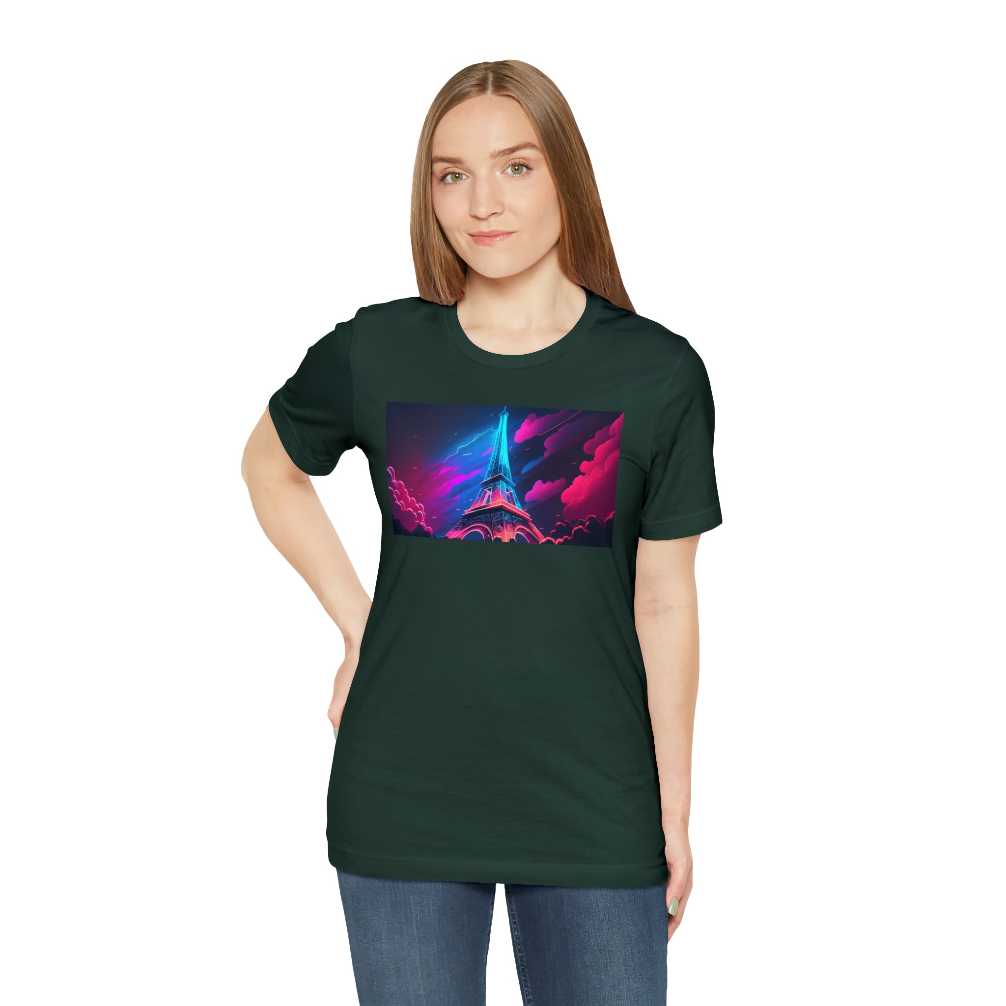 Unisex Jersey Short Sleeve Tee - Eiffel Tower, France