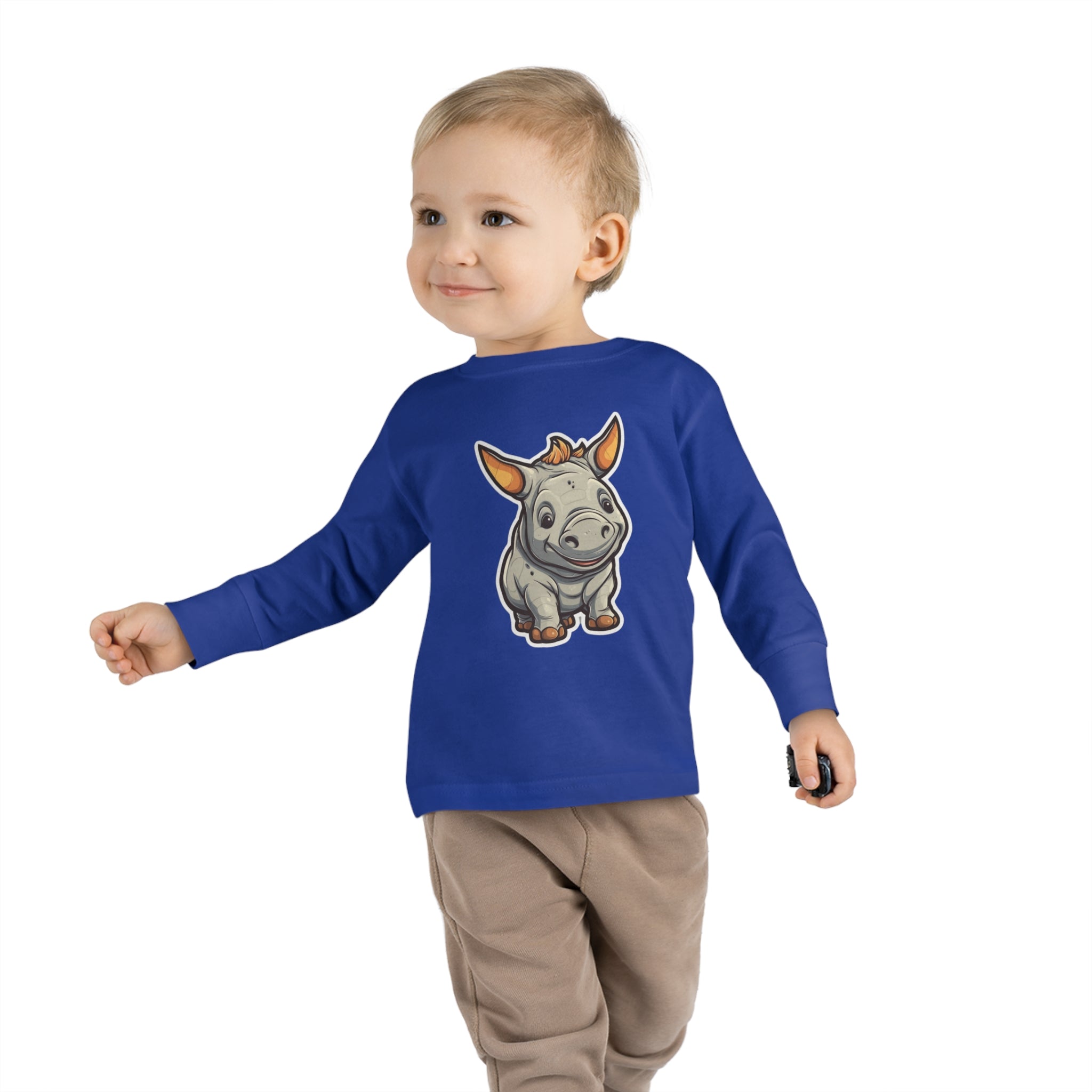 Toddler Long Sleeve Tee - Rhinoceros Calf