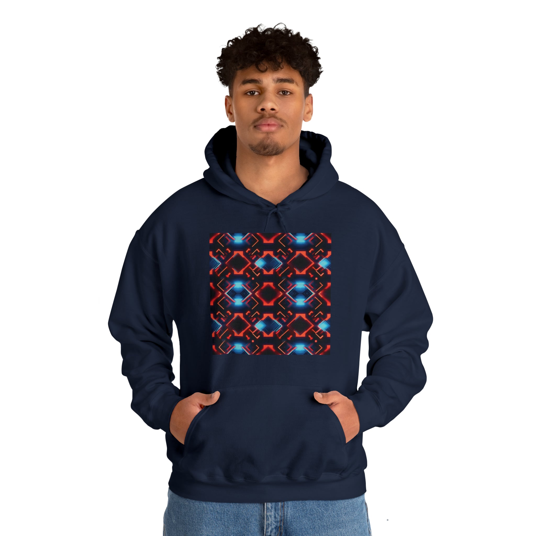 Unisex Heavy Blend™ Hooded Sweatshirt - Abstract Neon Designs 07