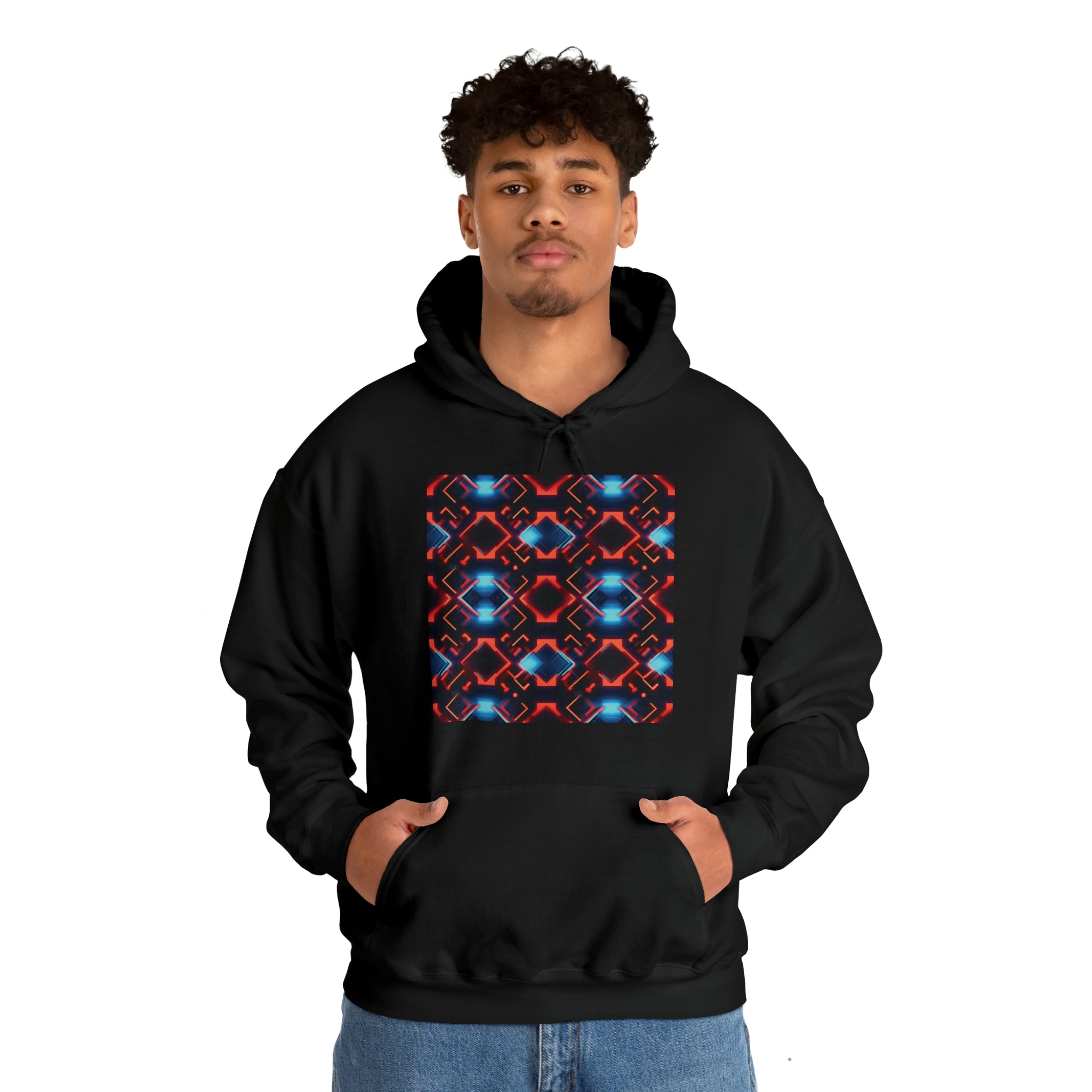 Unisex Heavy Blend™ Hooded Sweatshirt - Abstract Neon Designs 07