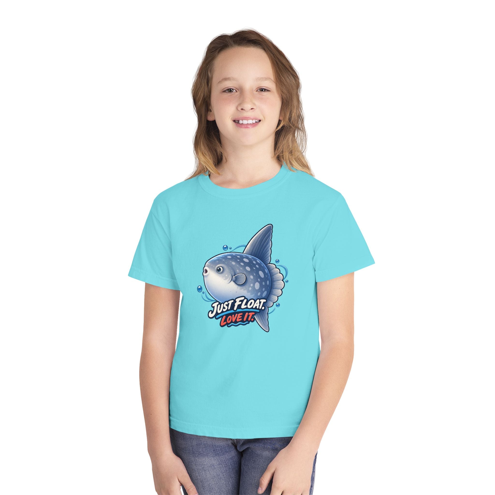 Youth Midweight Cotton Tee - Sunfish drifting