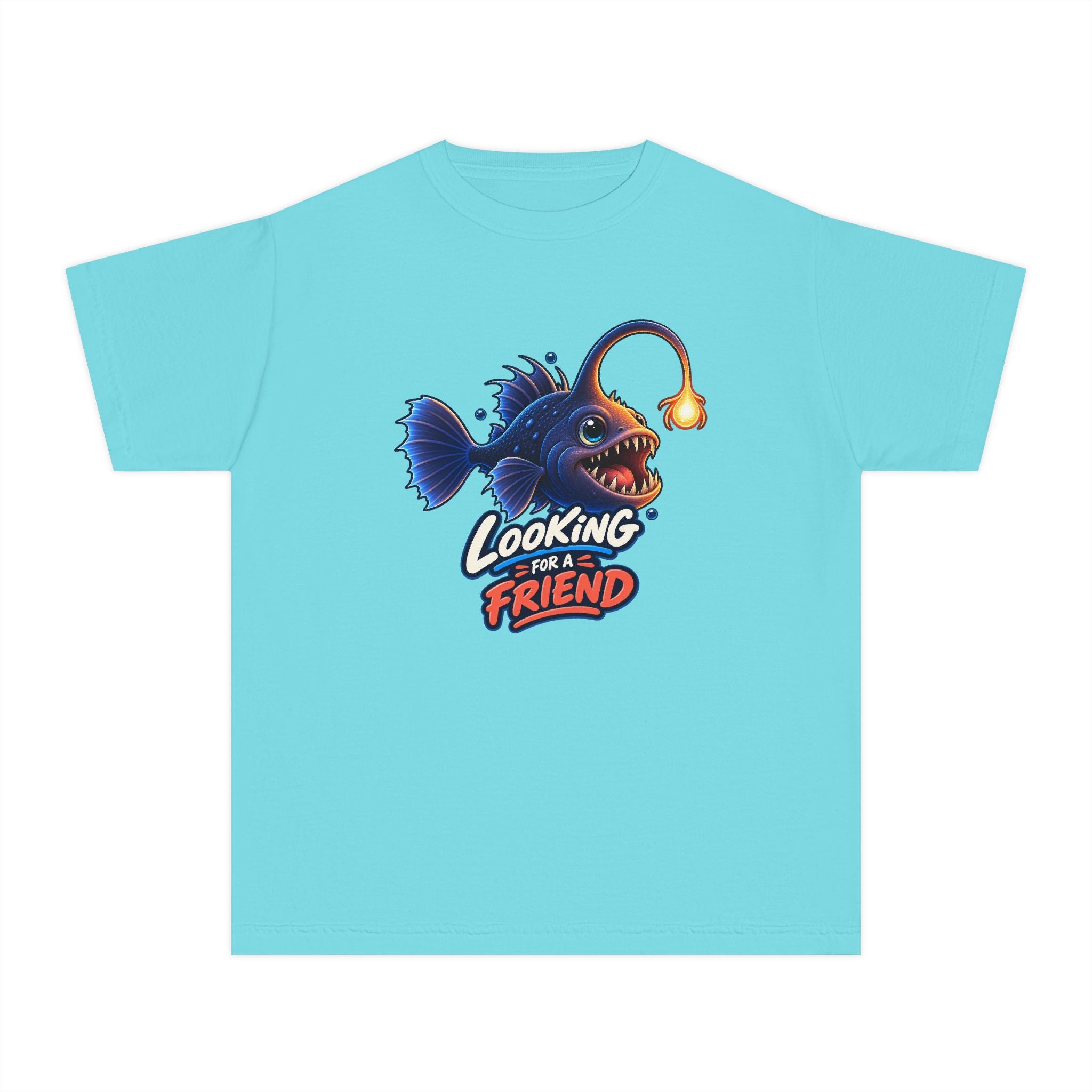 Youth Midweight Cotton Tee - Science collection - Angler Fish looking for a Friend