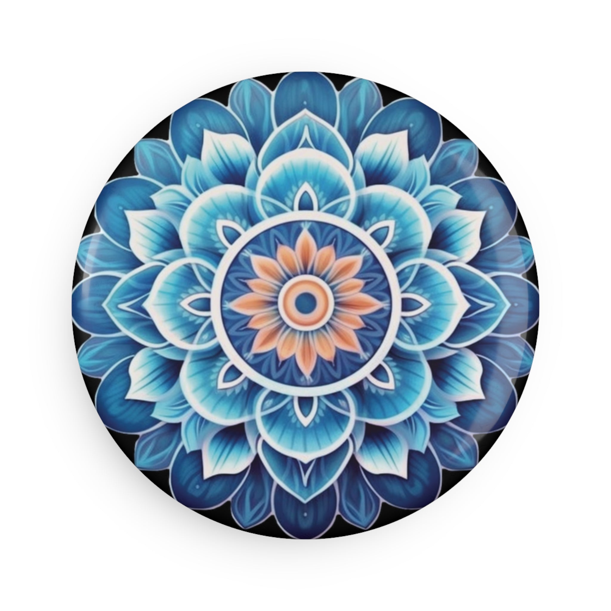 Button Magnet, Round (1 & 10 pcs) - Mandalas 05