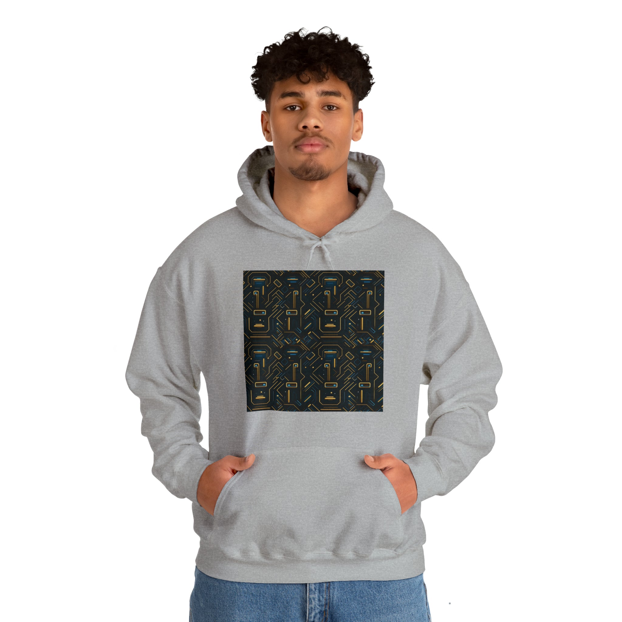 Unisex Heavy Blend™ Hooded Sweatshirt - Abstract Neon Designs 05