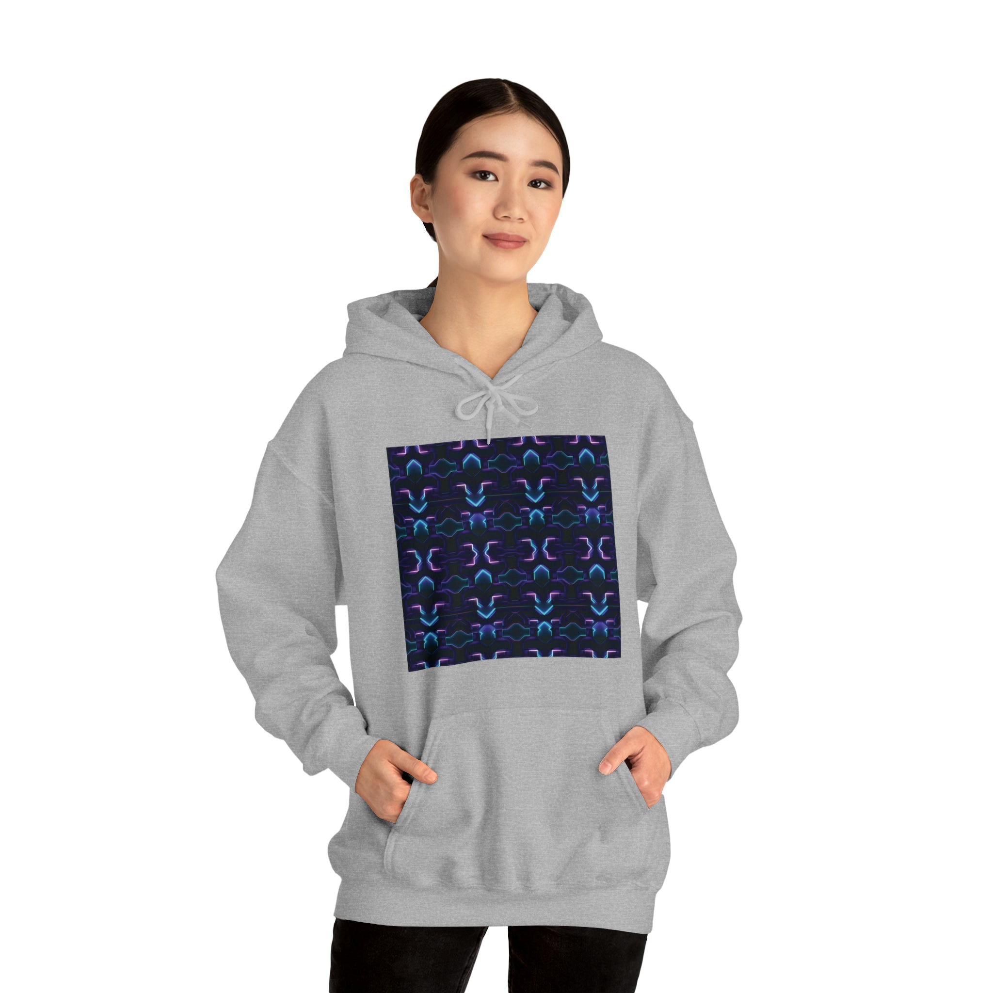 Unisex Heavy Blend™ Hooded Sweatshirt - Abstract Neon Designs 06