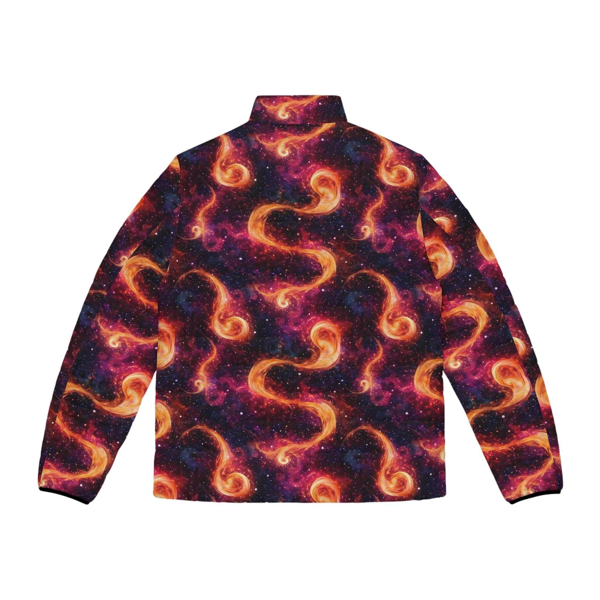 Men's Puffer Jacket (AOP) - Digital Galaxies 03