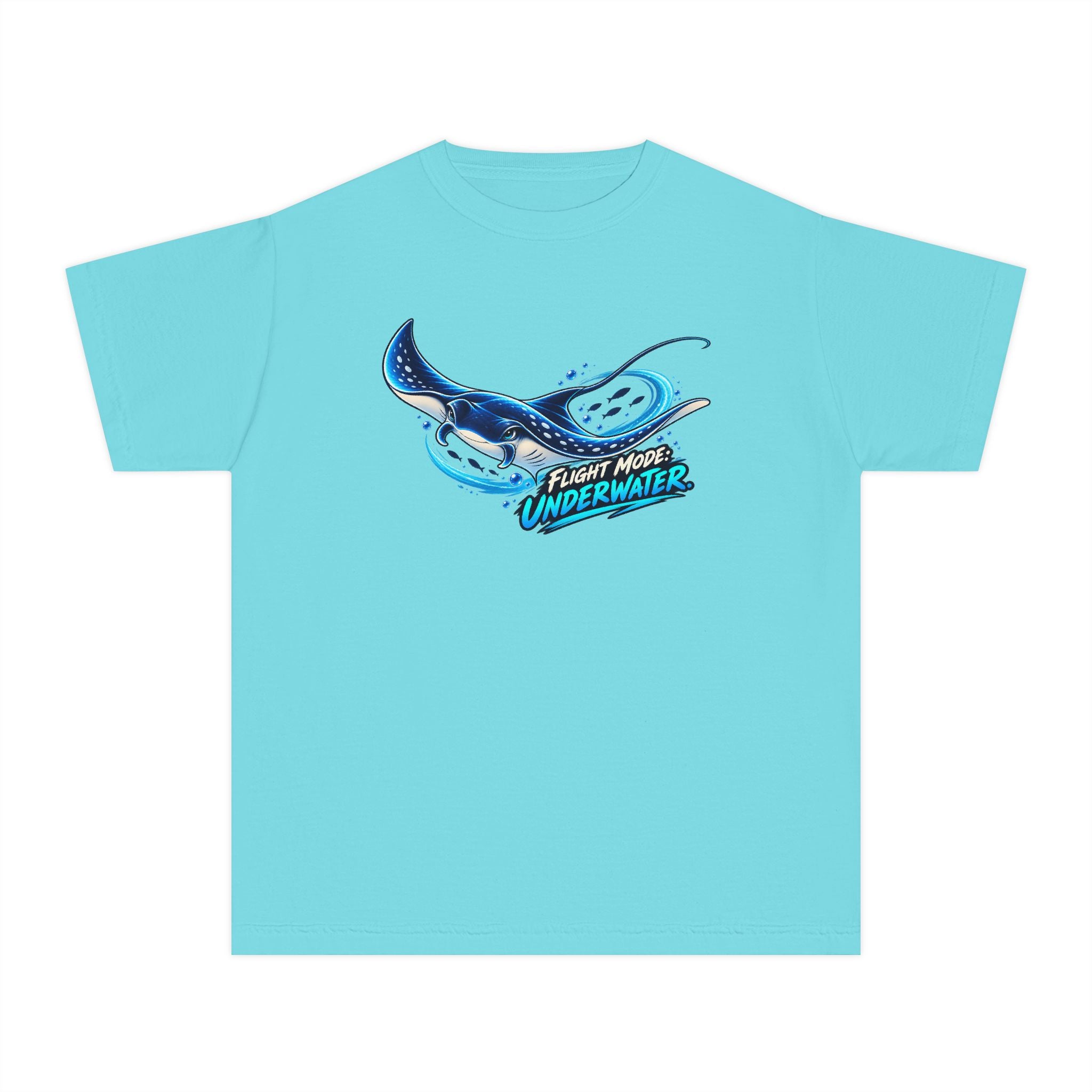 Youth Midweight Cotton Tee - Manta Ray
