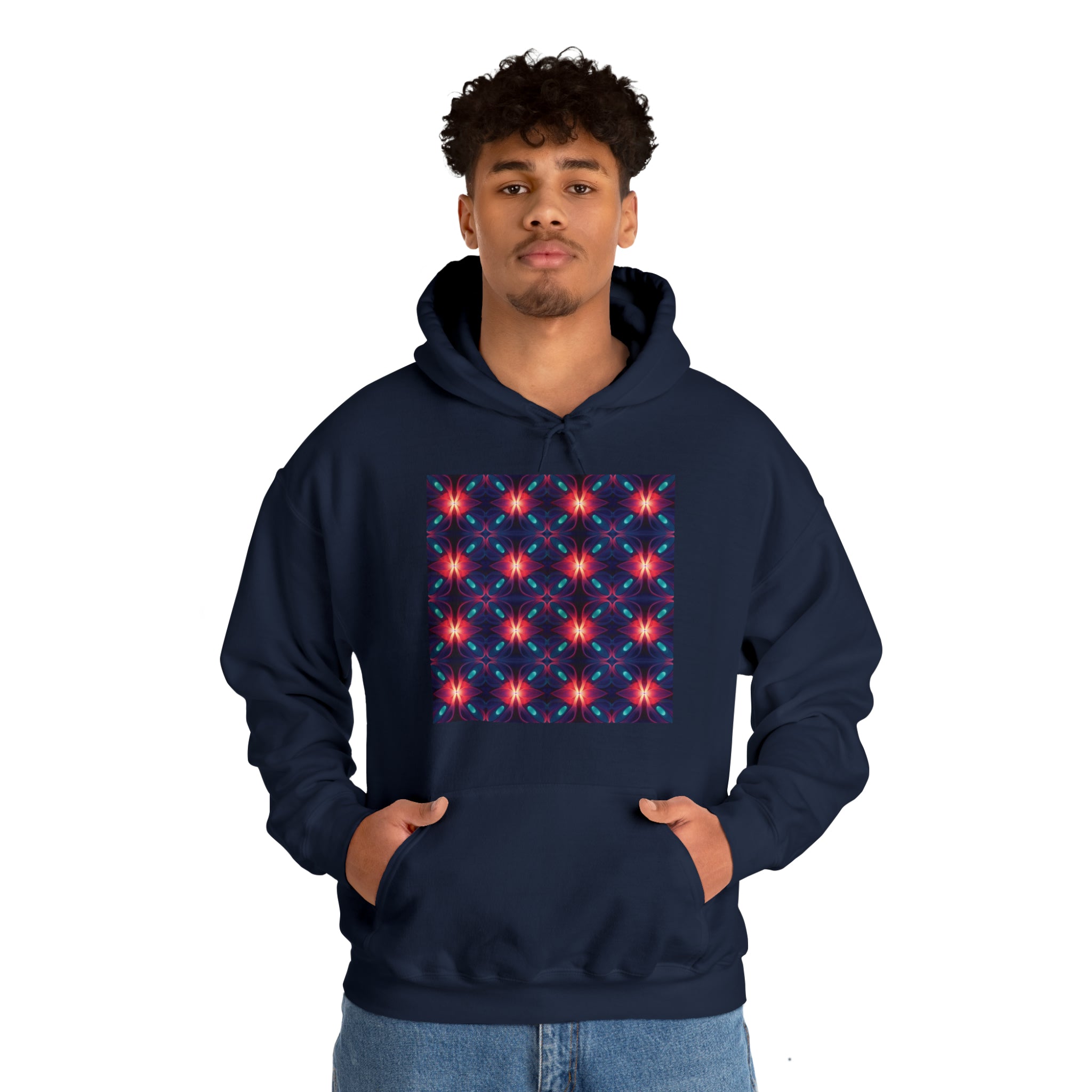 Unisex Heavy Blend™ Hooded Sweatshirt - Abstract Neon Designs 04