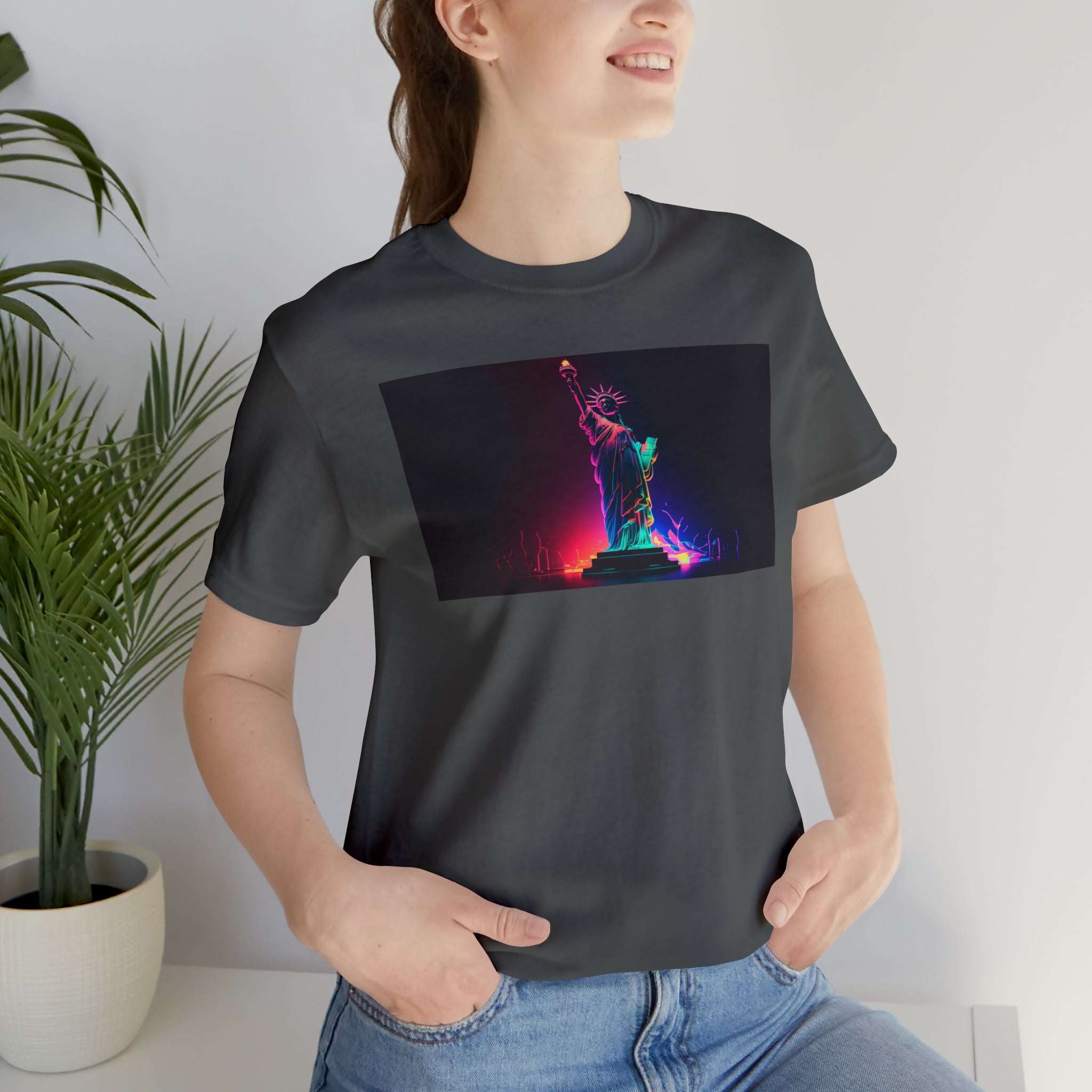 Unisex Jersey Short Sleeve Tee - Statue of Liberty, New York, USA